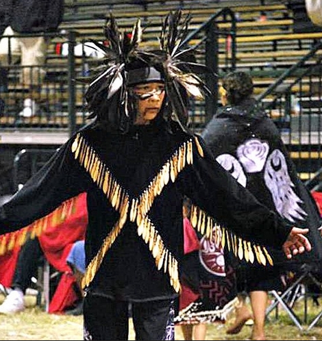 Jaylen Fryberg performs in his dance regalia during the Paddle to Squaxin Island in August 2012. The (Everett) Herald