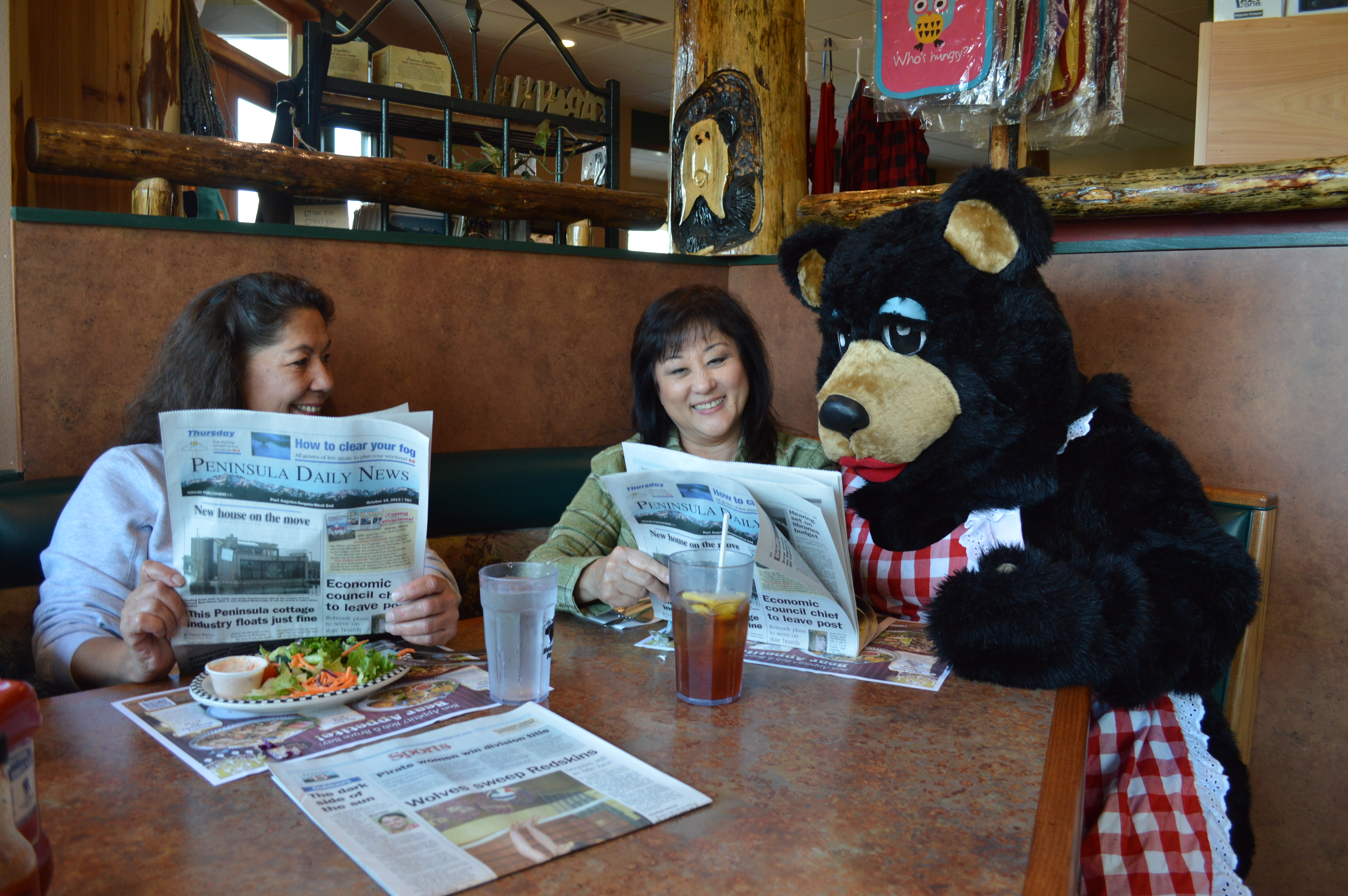 Breakfast special (with a free Peninsula Daily News) continues at 'The Bear' in Sequim