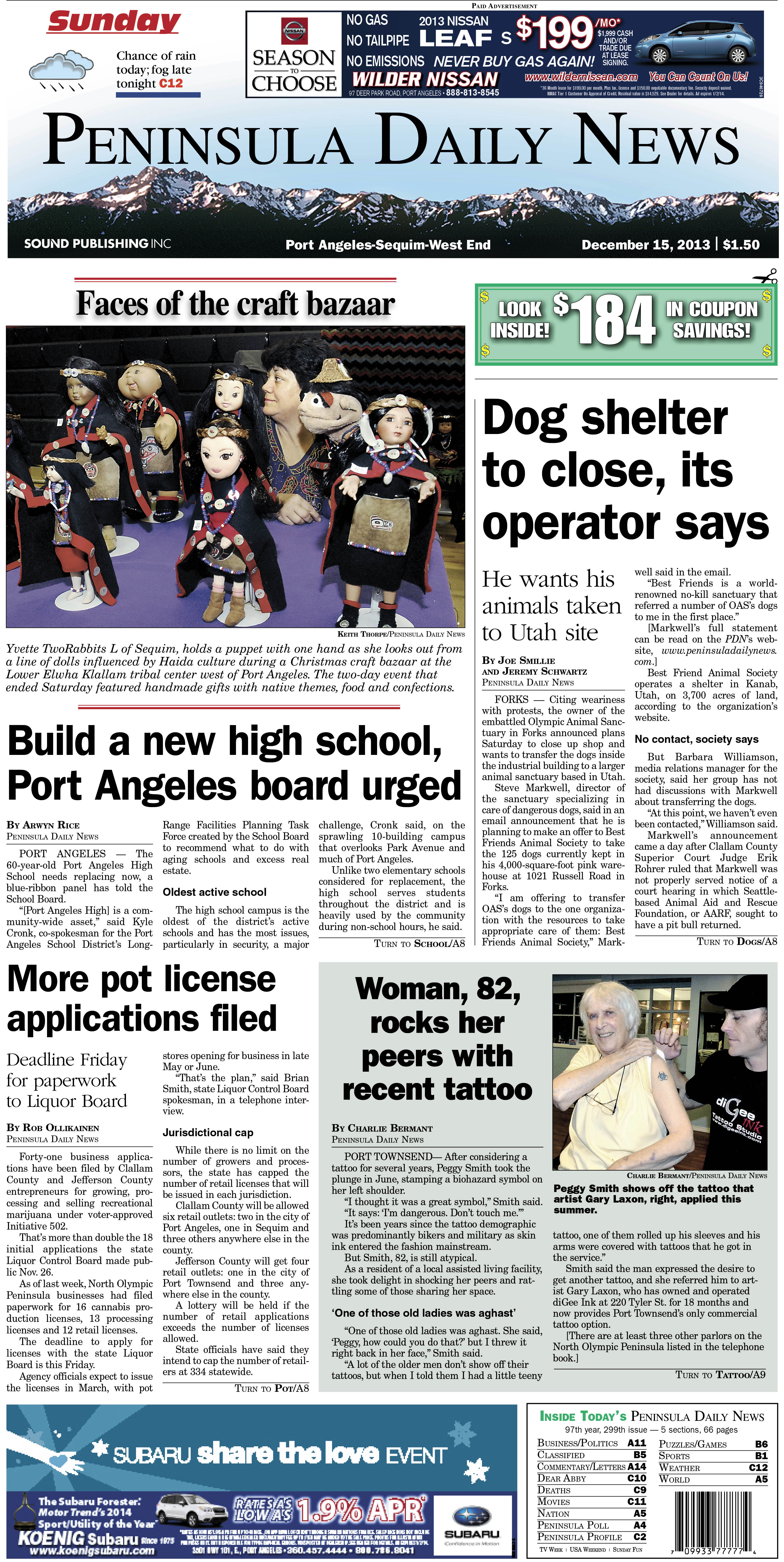 PDN Clallam County edition today.