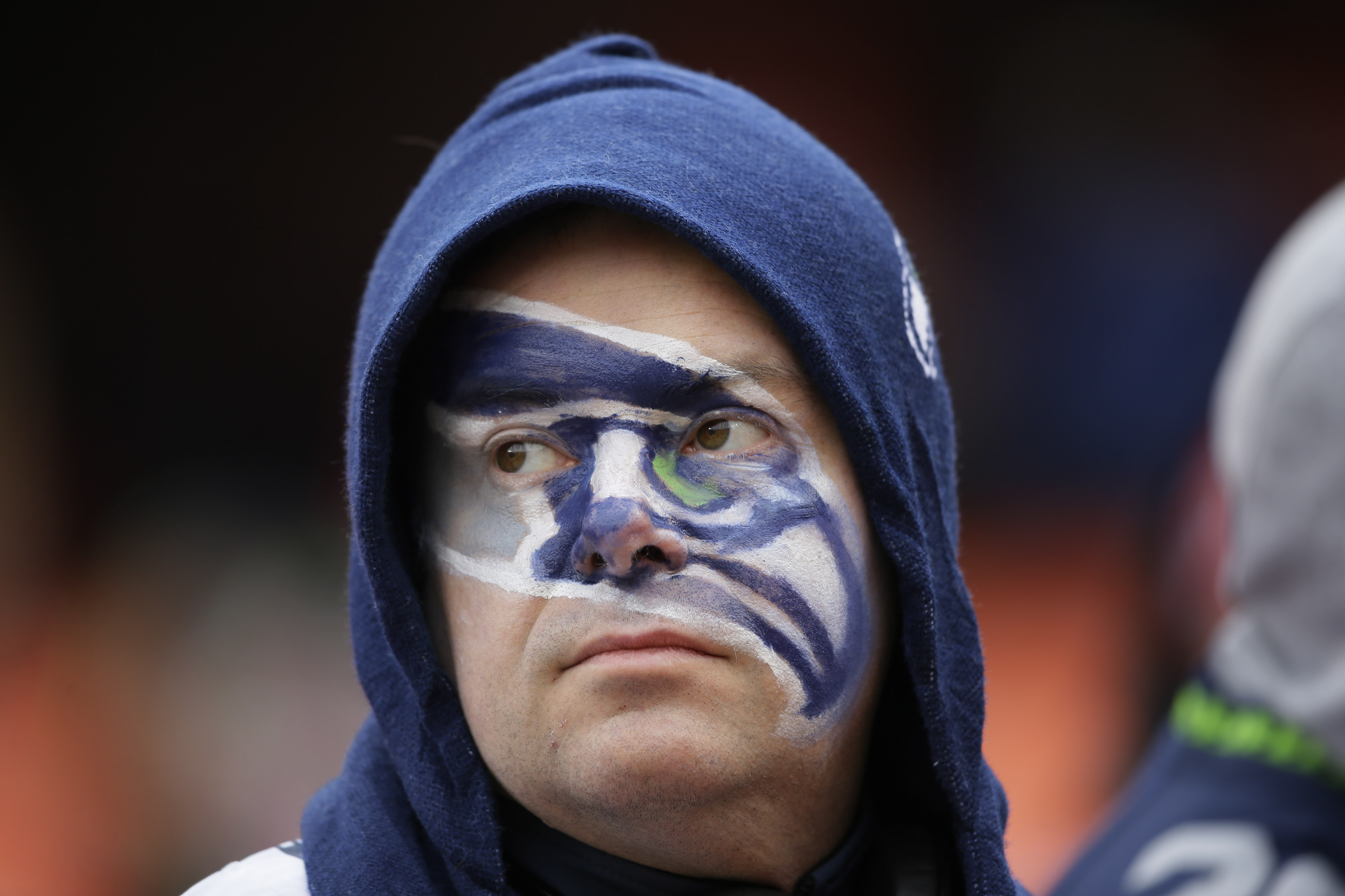 To inspire you — a Seattle Seahawks fan wears the team logo before the game against the Kansas City Chiefs in Kansas City on Nov. 16. The Associated Press