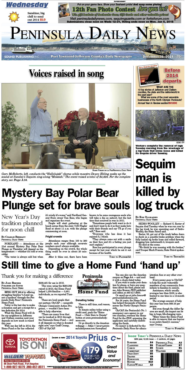 Here is today's front page for our Jefferson County readers — news tailored to your community. There's more inside that isn't online!