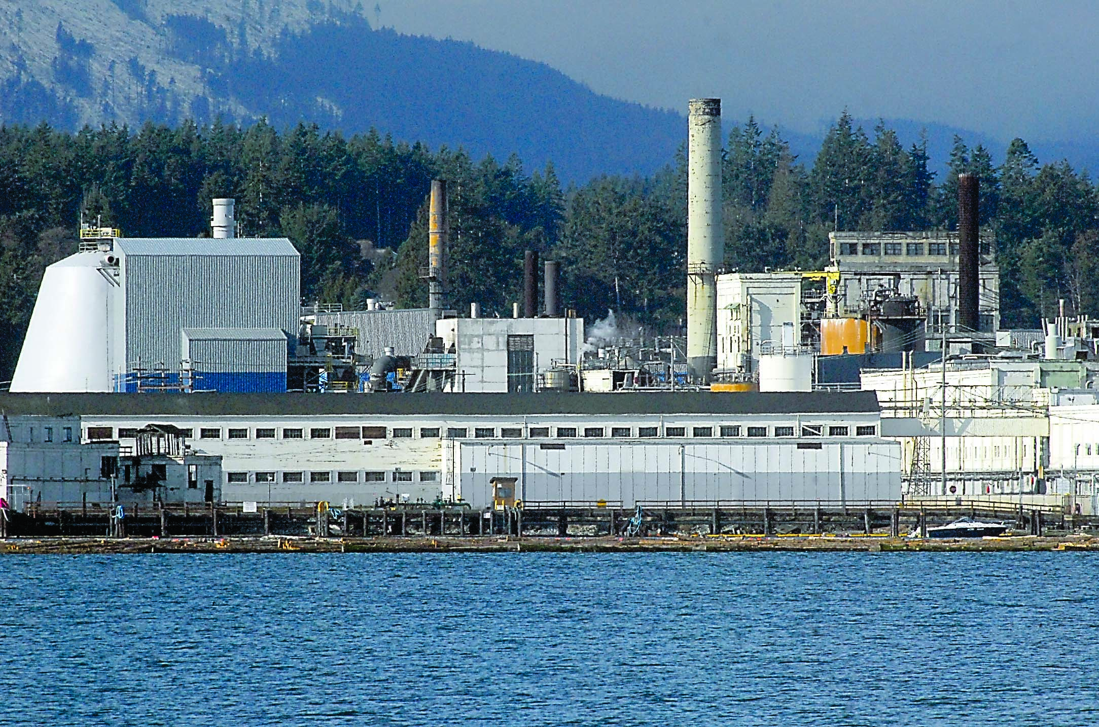 The Nippon Paper Industries USA mill in Port Angeles sits mostly idle Wednesday. — Keith Thorpe/Peninsula Daily News