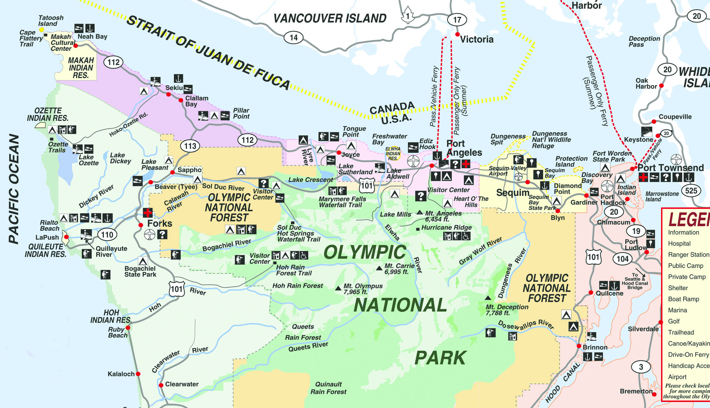 Recreation map shows where most of the North Olympic Peninsula's population plays — and also resides. Keith Thorpe/Peninsula Daily News