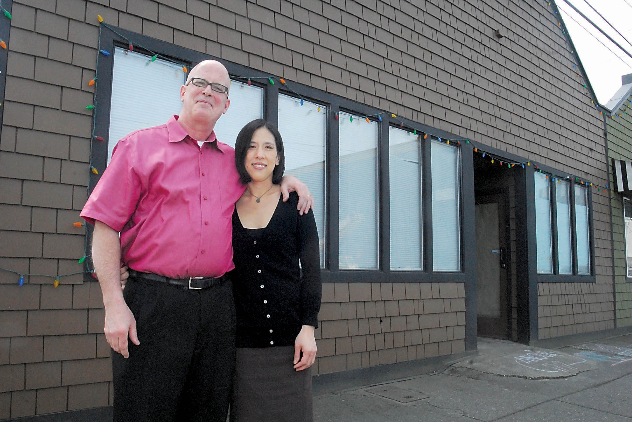 Malik Atwater and Vivian Wai plan to open a retail marijuana shop in an empty storefront adjoining their Colonel Hudson’s Famous Kitchen restaurant on Marine Drive in Port Angeles. — Keith Thorpe/Peninsula Daily News