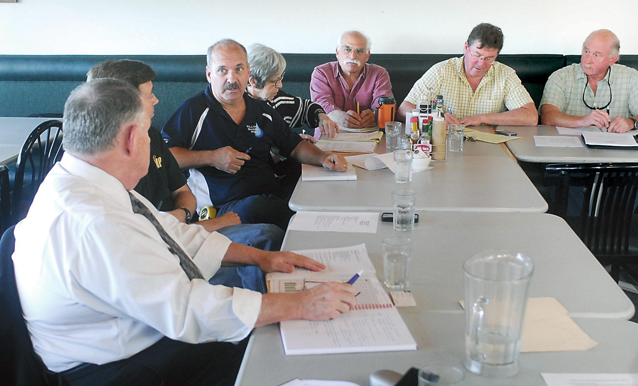 A PA United meeting Tuesday included a presentation from Byron Olson