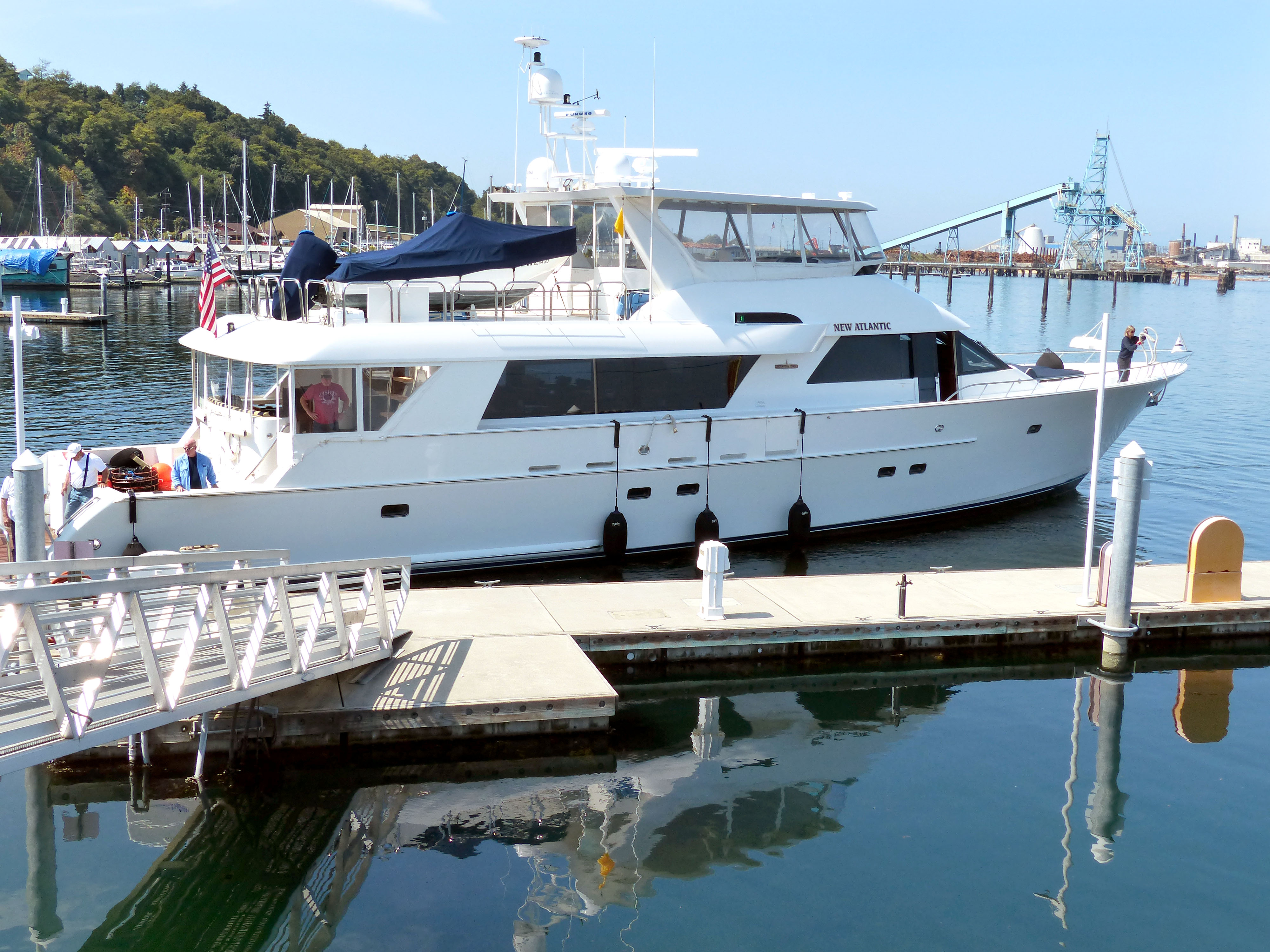 The Northcoast yacht New Atlantic approaches the guest dock at Boat Haven in Port Angeles. David G. Sellars/for Peninsula Daily News