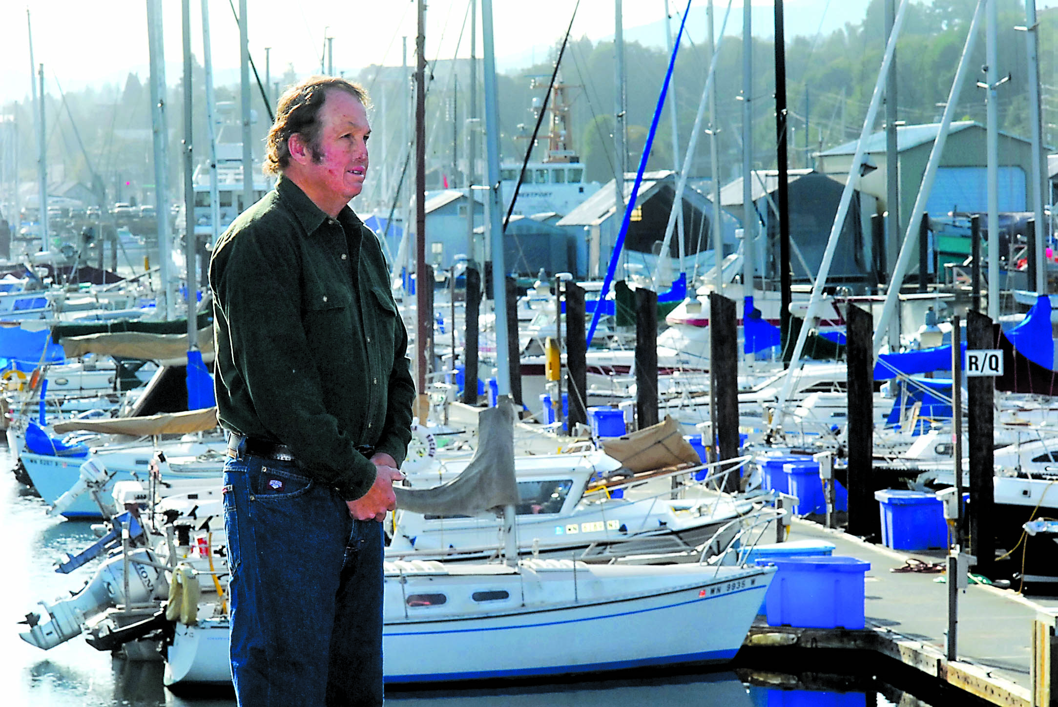 Port Angeles Boat Haven tenant Bill Spring is an organizer of a meeting of fellow boat owners on pending Port of Port Angeles moorage fee increases.  -- Photo by Keith Thorpe/Peninsula Daily News