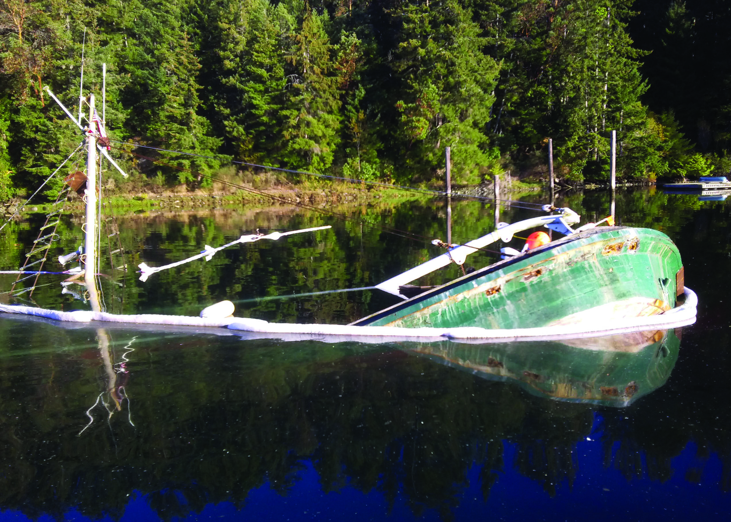 The Coast Guard and the state Department of Ecology responded when this 65-foot pleasure craft ran aground near Pleasant Harbor in Brinnon. U.S. Coast Guard