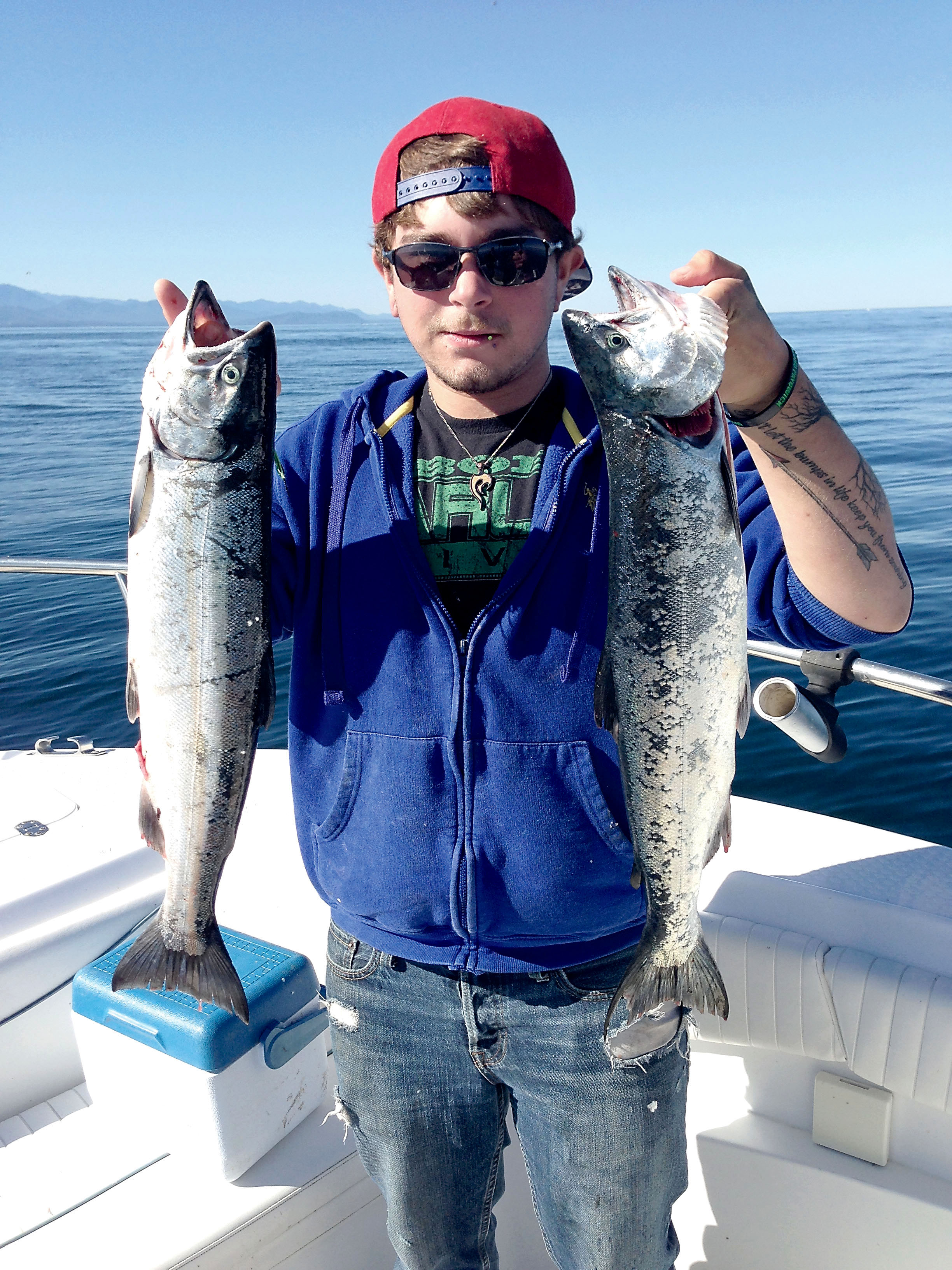 Grant Ogle of Port Angeles caught these coho