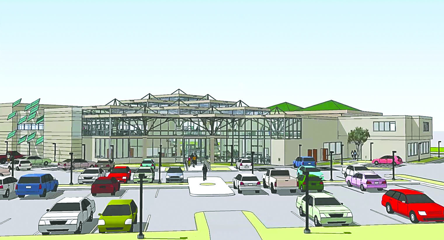 The south entrance of a proposed new $10.4 million building for the Shipley Center