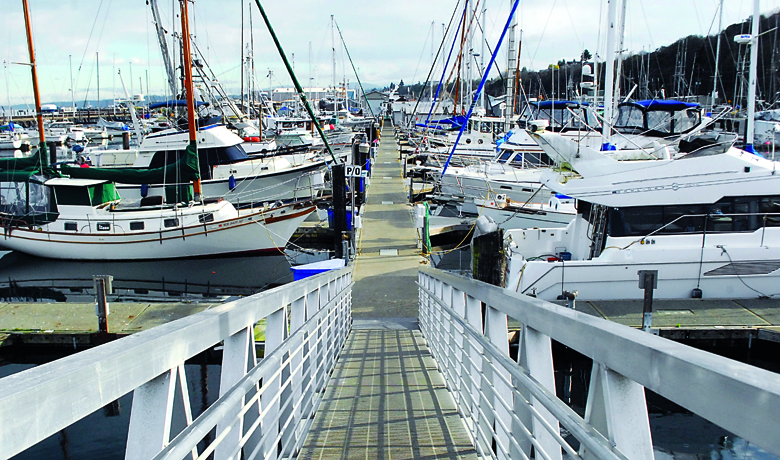 A wide variety of boats sit moored at Port Angeles Boat Haven on Tuesday. Tenants face moorage rate increases in the proposed port budget. Keith Thorpe/Peninsula Daily News