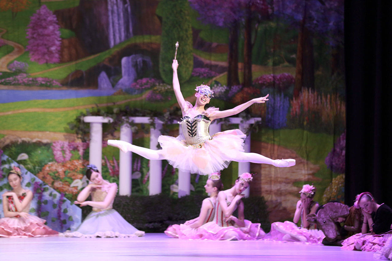 “Bee” Ashley Coupal leaps during the 2016 performance of “The Nutcracker.” (GTFotoFX)