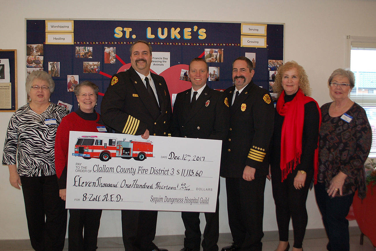 Sequim-Dungeness Hospital Guild donates $11,000 to fire department