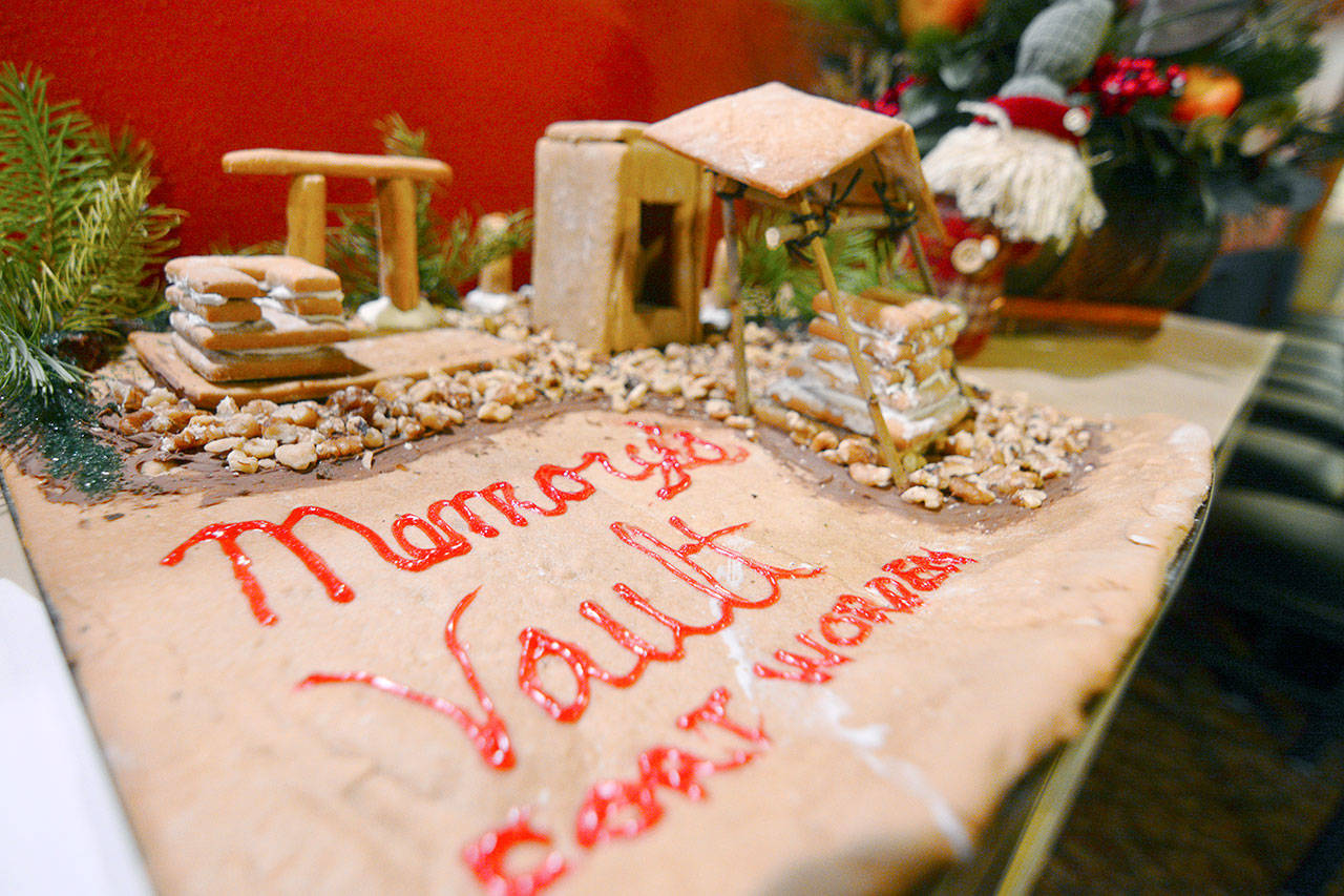 A re-creation of a scene from Fort Worden entered into the Aldrich’s Market annual gingerbread contest this year. (Jesse Major/Peninsula Daily News)