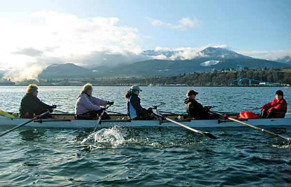 Rowers off Port Angeles earlier this spring. John Halberg