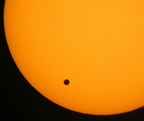 This photo shows the transit of Venus