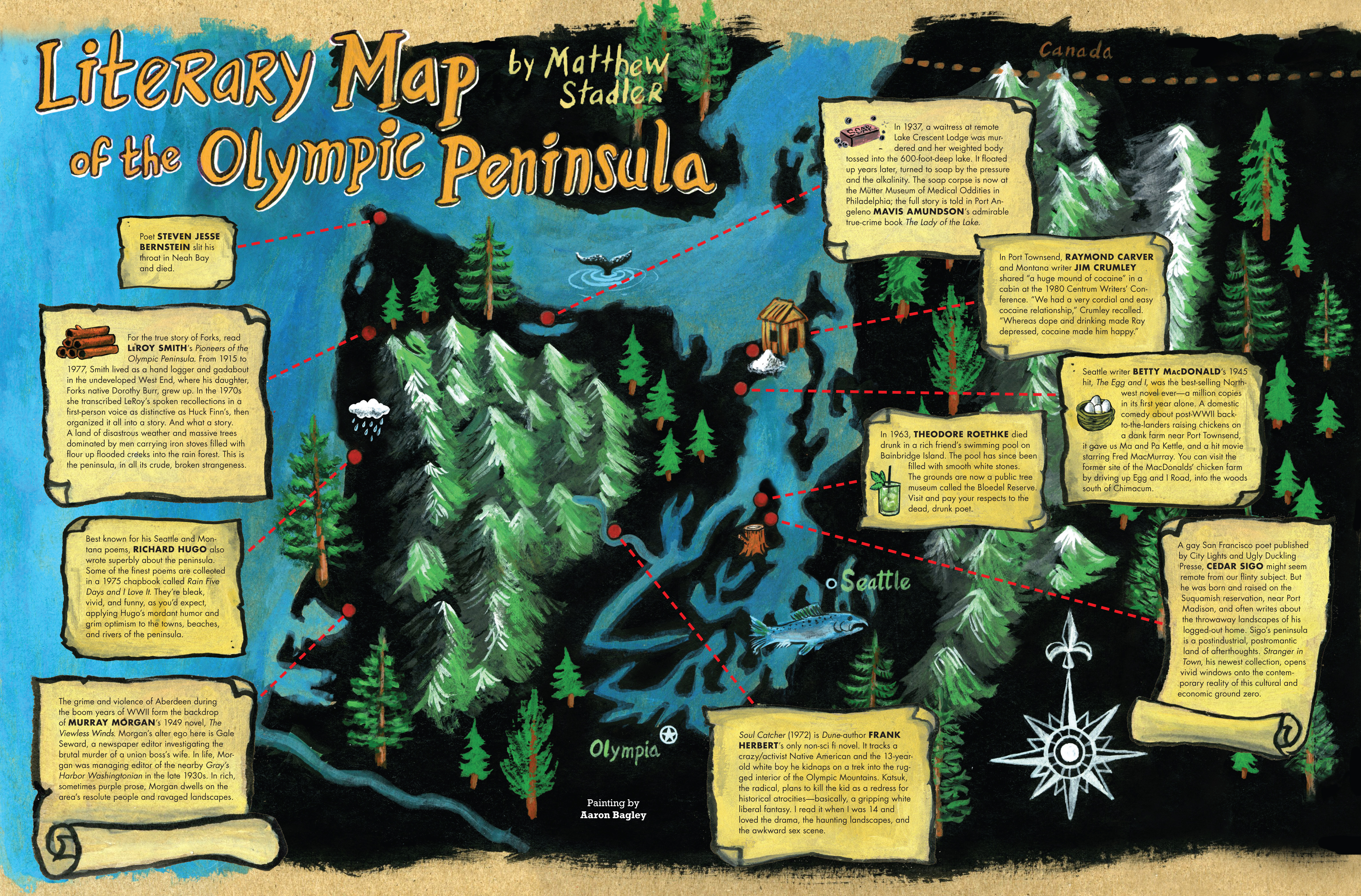 The Literary Map of the Olympic Peninsula misses a number of items