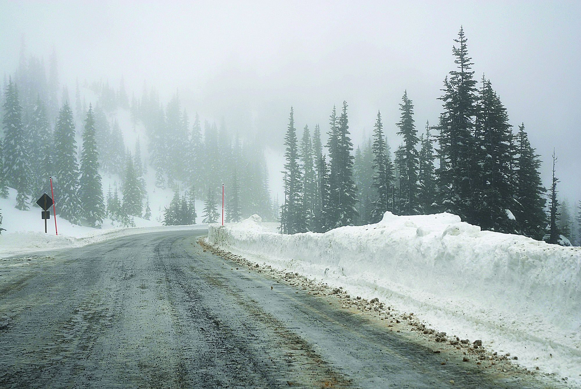 A plowed Hurricane Ridge Road in Olympic National Park is shown last November.  -- Peninsula Daily News photo by Chris Tucker