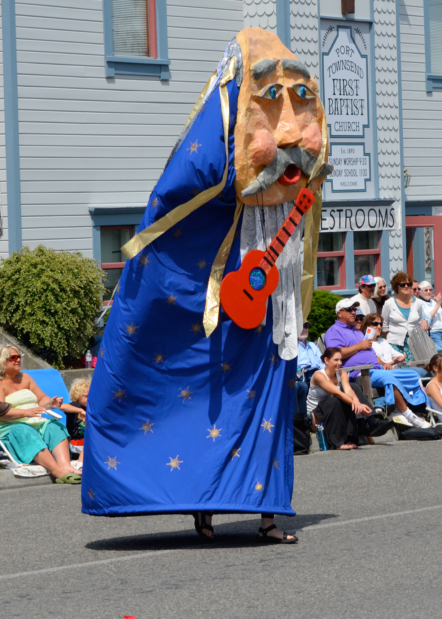 A Ukulele Monster is part of the Ukuleles Unite entry in Saturday's Rhododendron Festival parade in Port Townsend.  -- Photo by Charlie Bermant/Peninsula Daily News