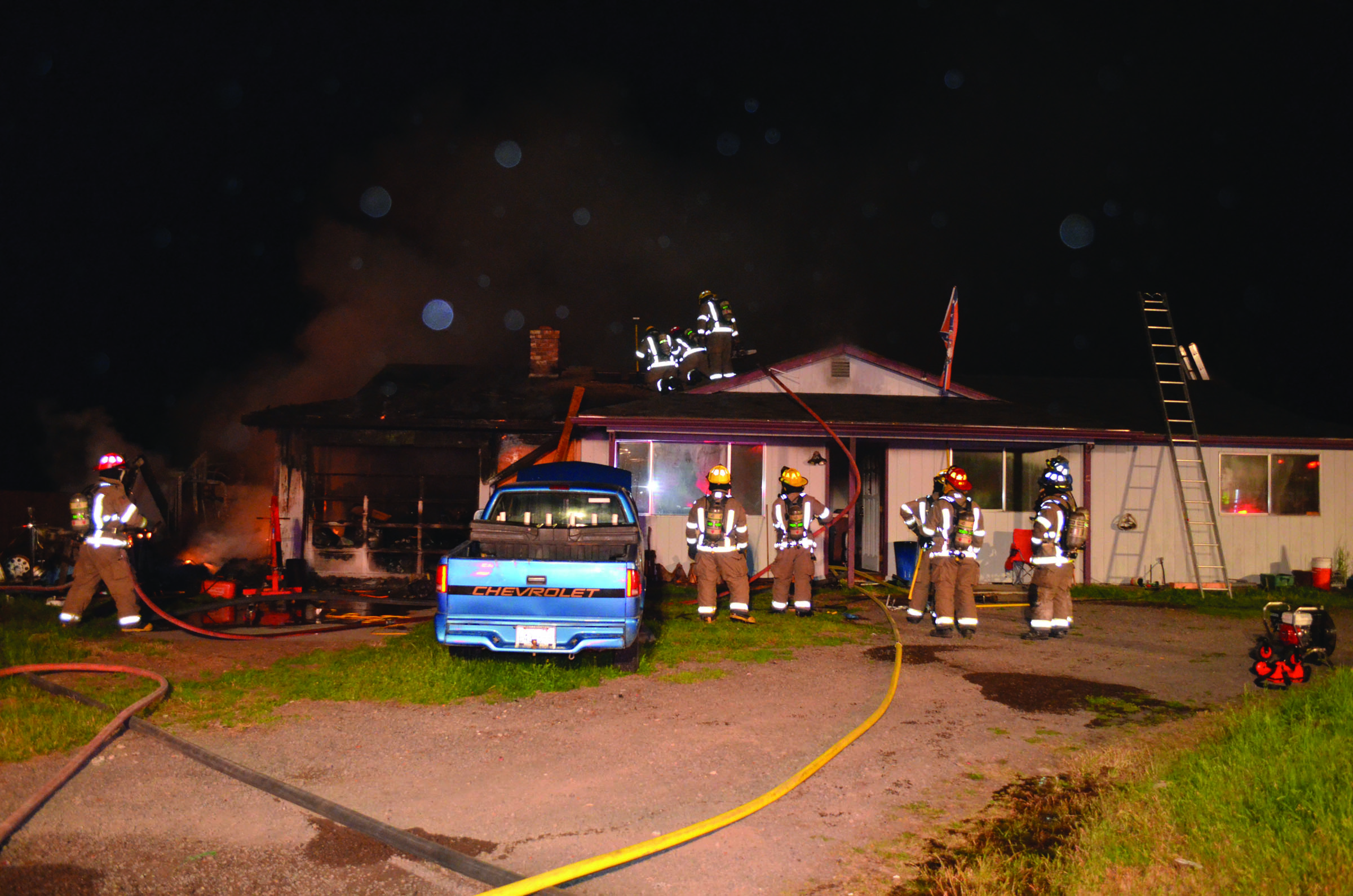 The scene last night at 1040 W. Palo Verde Loop.  -- Photo from Clallam County Fire District No. 3