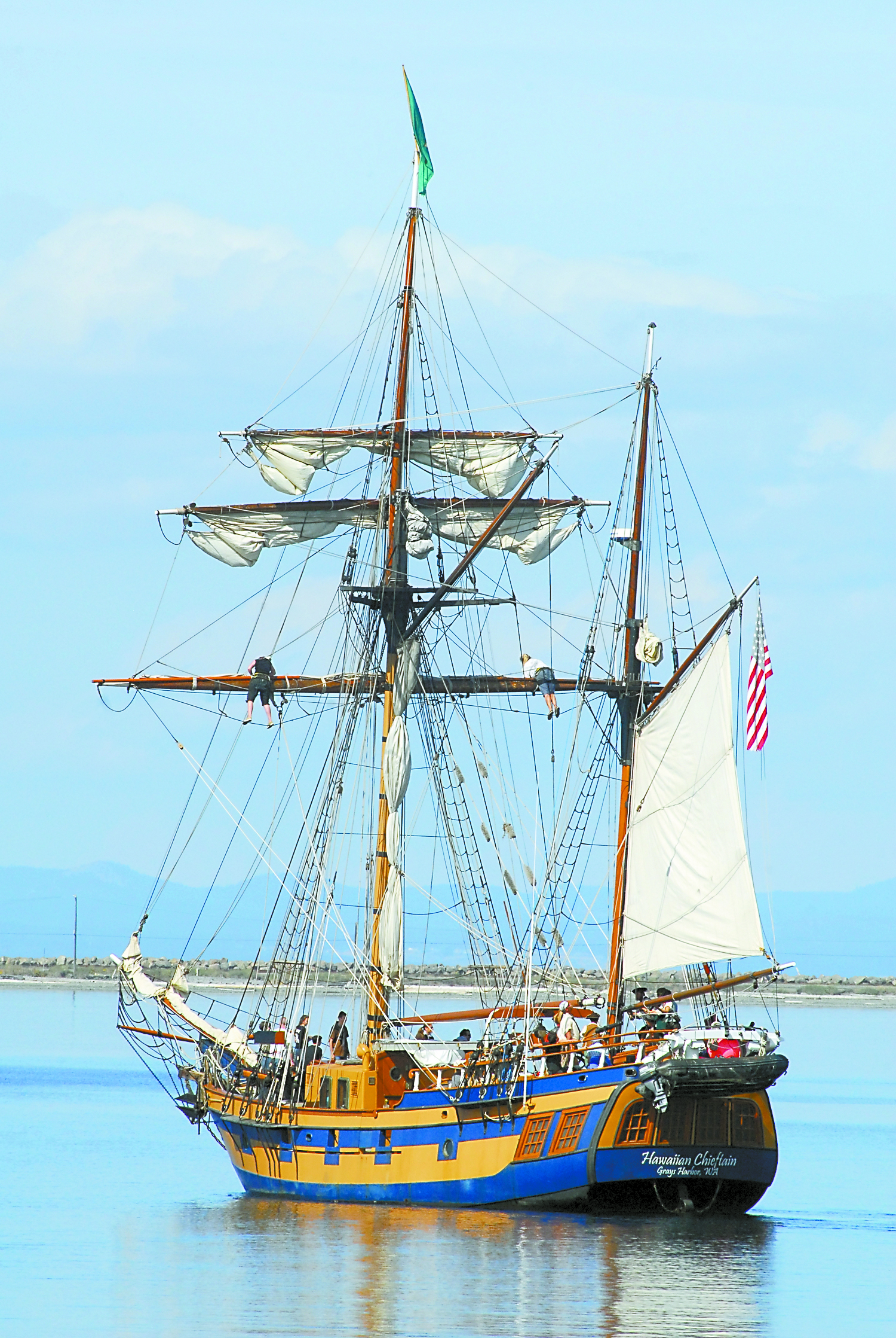 The Hawaiian Chieftain sails into Port Angeles Harbor in 2010. Keith Thorpe/Peninsula Daily News