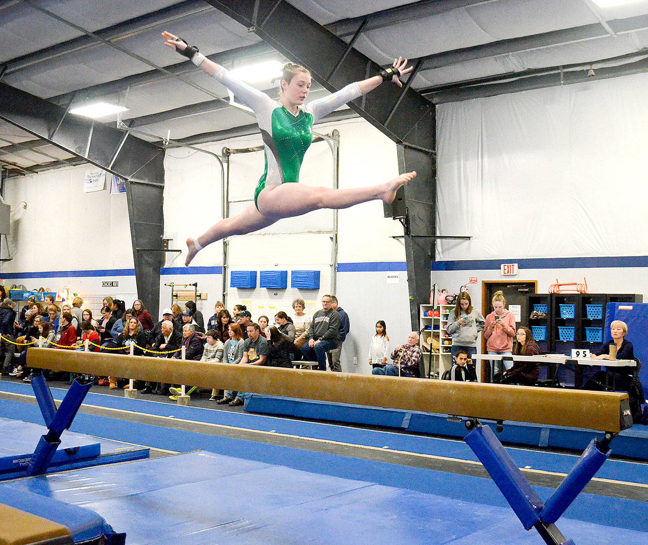 Port Angeles’ Cassandra Middlestead competes at the Sehome Invitational in Bellingham. Middlestead finished sixth overall.