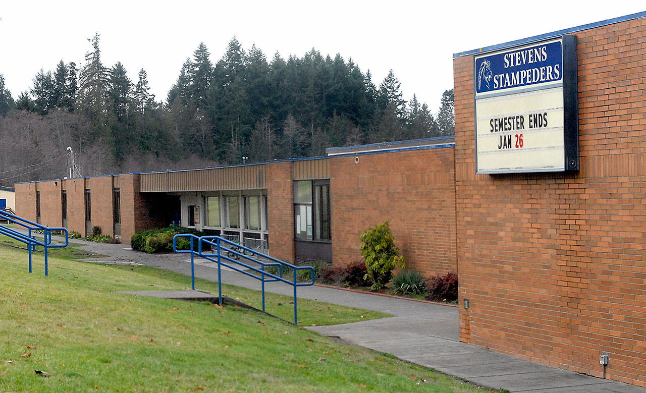 Reconstruction of Stevens Middle School would be the focus of a proposed school levy that will be put to the voters in February. (Keith Thorpe/Peninsula Daily News)