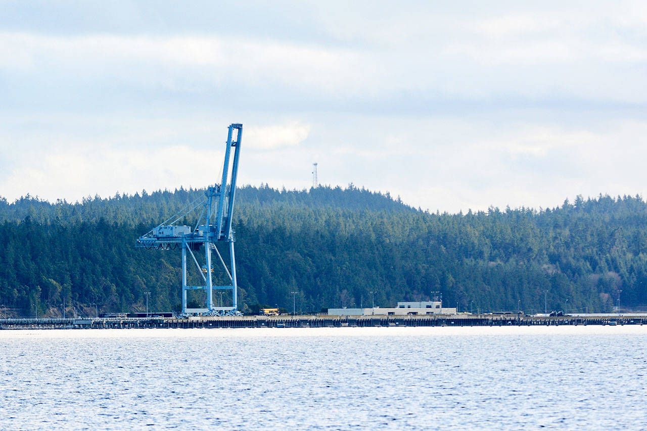 Jefferson County commissioners expressed concern Monday over state bills they said would allow commanders of military bases, like Naval Magazine Indian Island, to veto local land-use decisions. (Jesse Major/Peninsula Daily News)