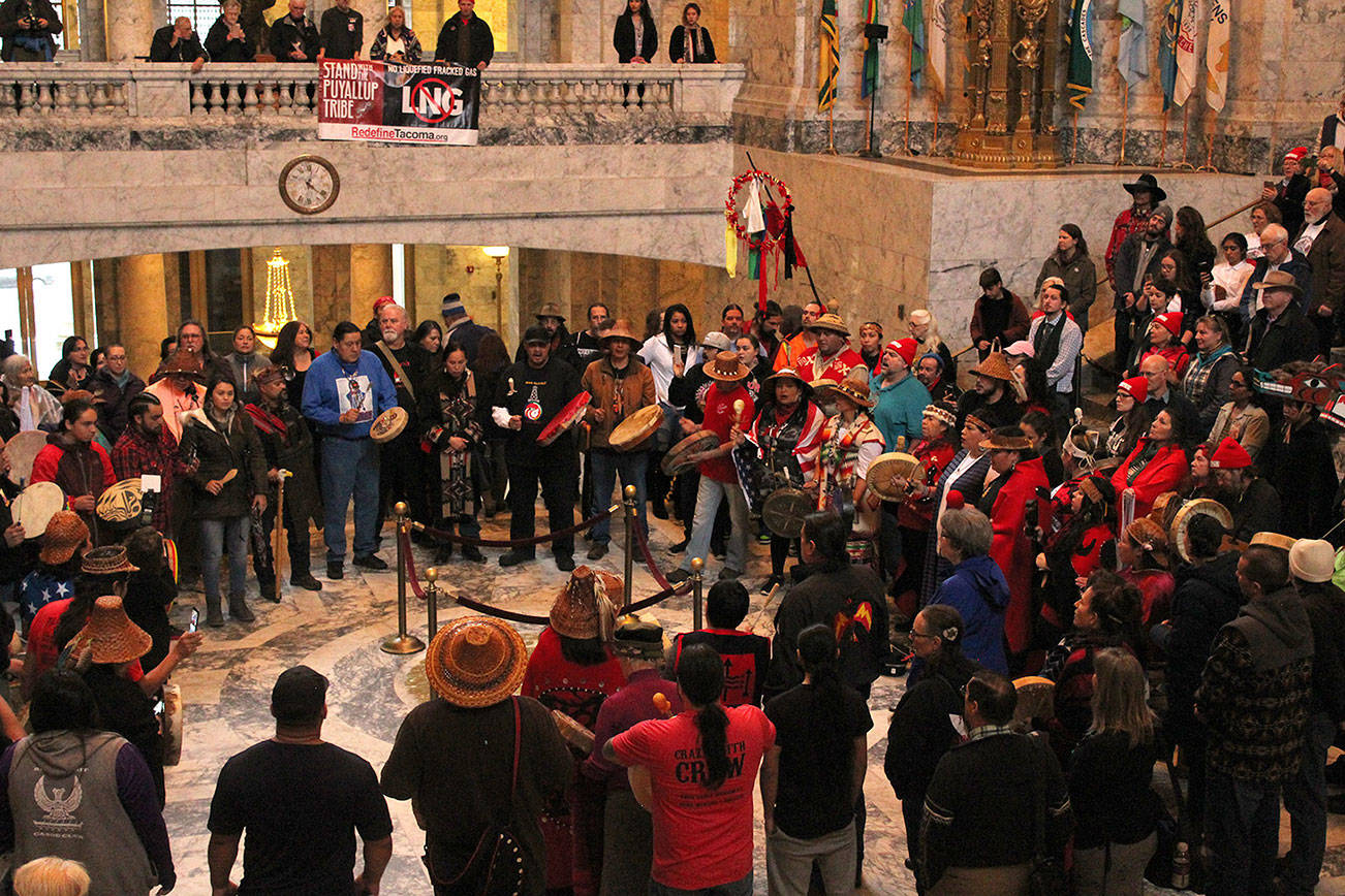 Native American activists rally in Olympia