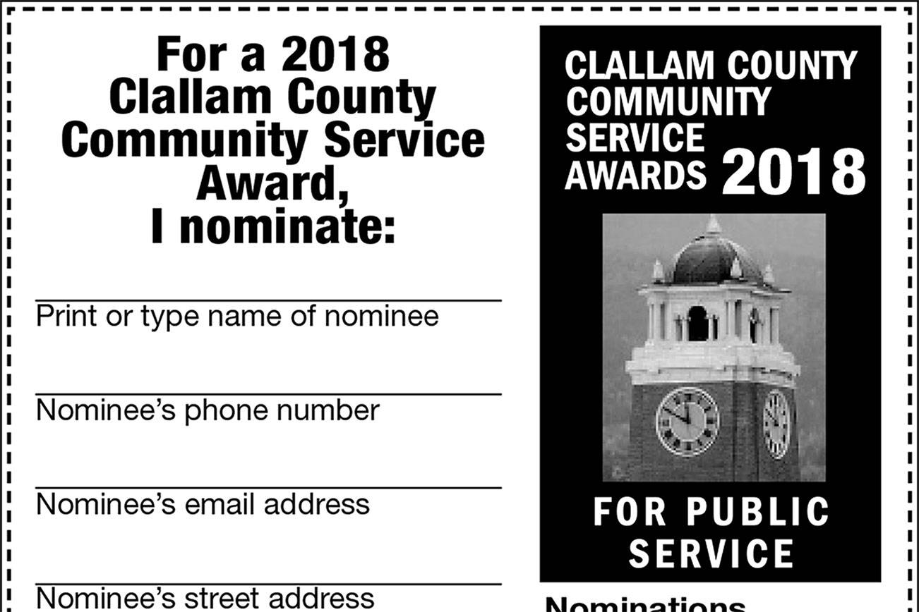 Clallam County Community Service Award nominations accepted now