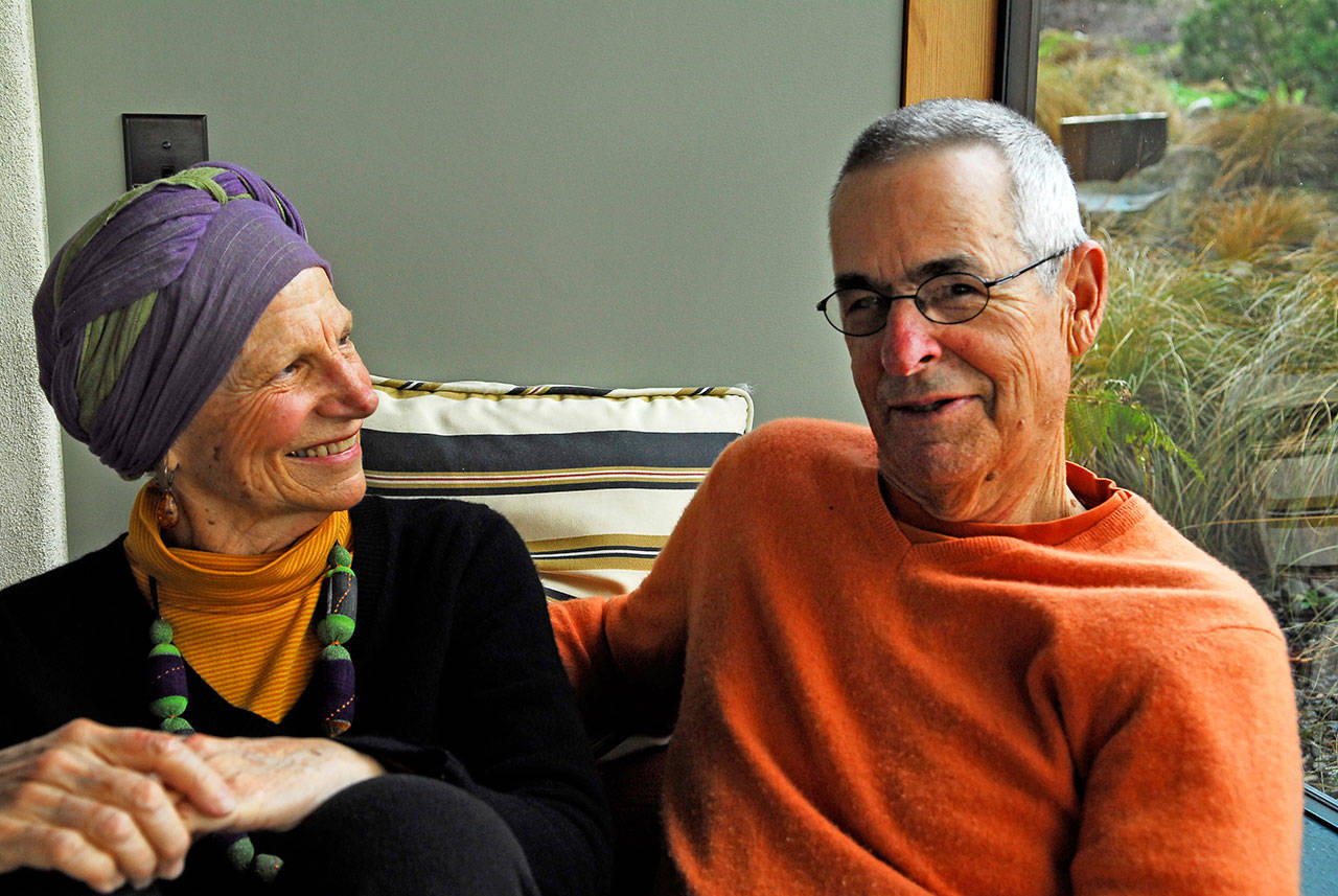 Kathy and Bob Francis were selected as 2017 Angels of the Arts for their volunteerism and generosity in helping to build the arts community in Port Townsend. (Jeannie McMacken/Peninsula Daily News)