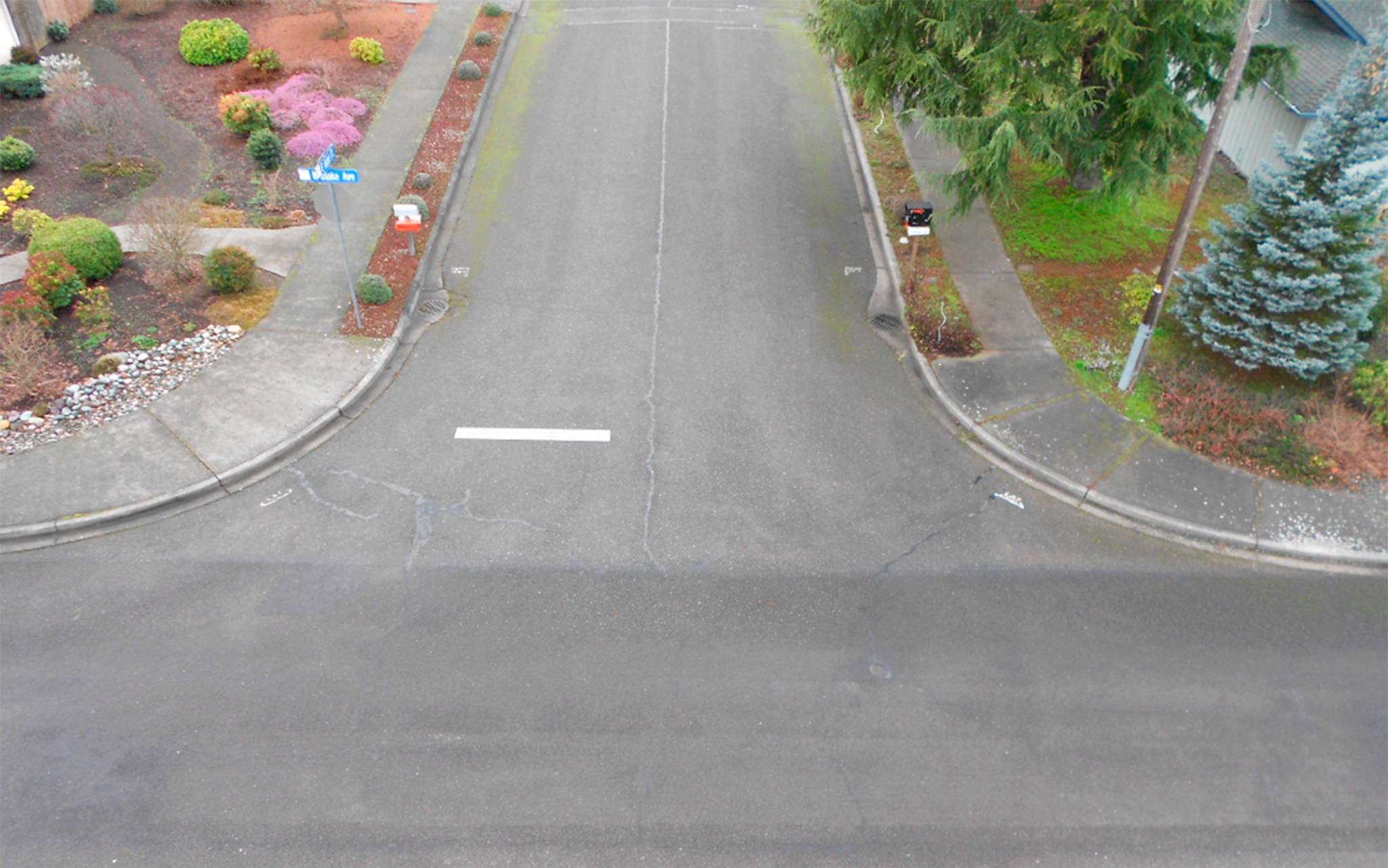 Once curbs are repaired along North Blake Avenue, new crosswalks will be painted and signs installed by Carrie Blake Community Park. (City of Sequim)