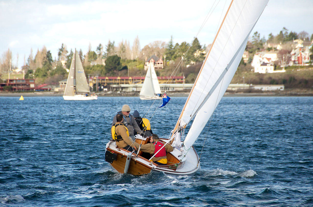 A Nordic Folkboat built by students at the Northwest School of Wooden Boatbuilding made a public debut in the recent Port Townsend Shipwrights’ Regatta.