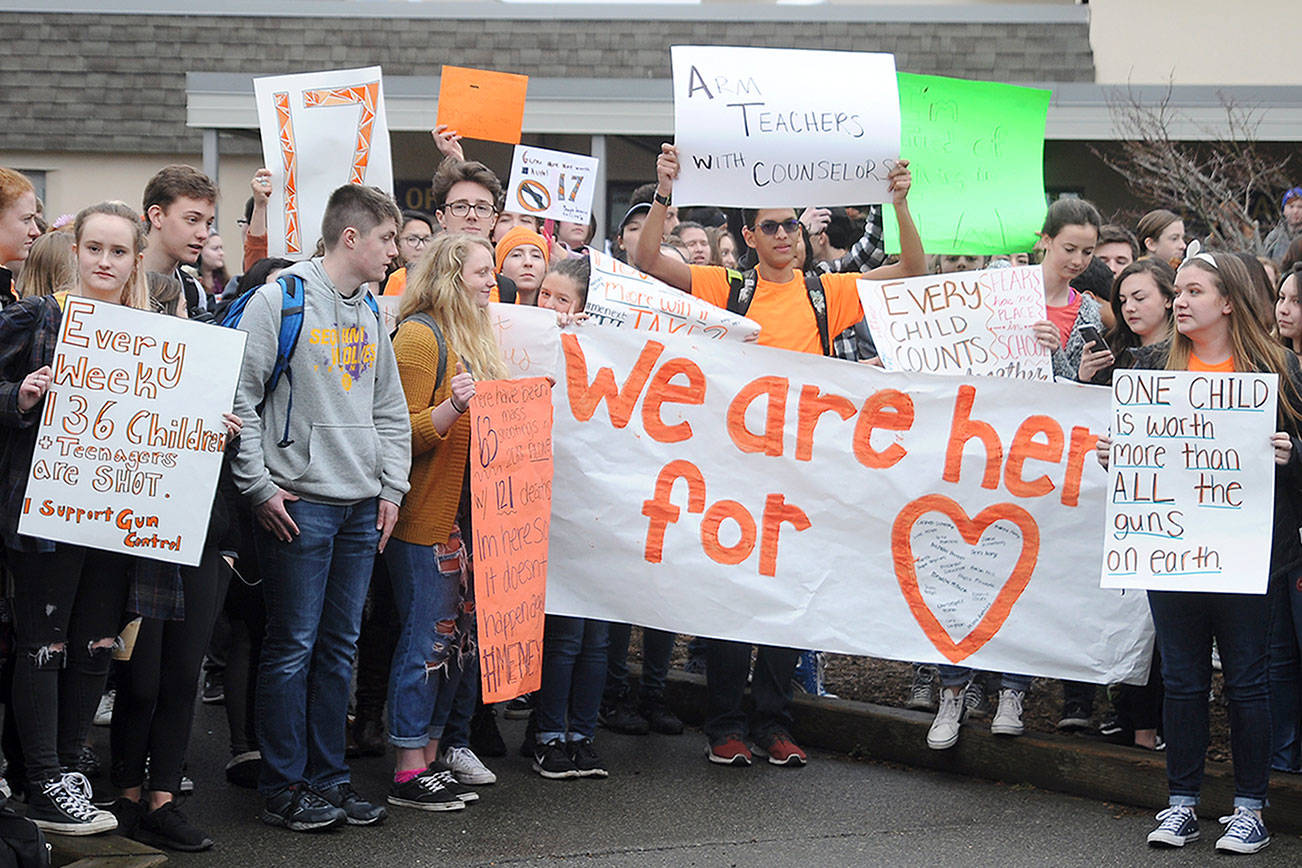 Sequim students walk out for gun control