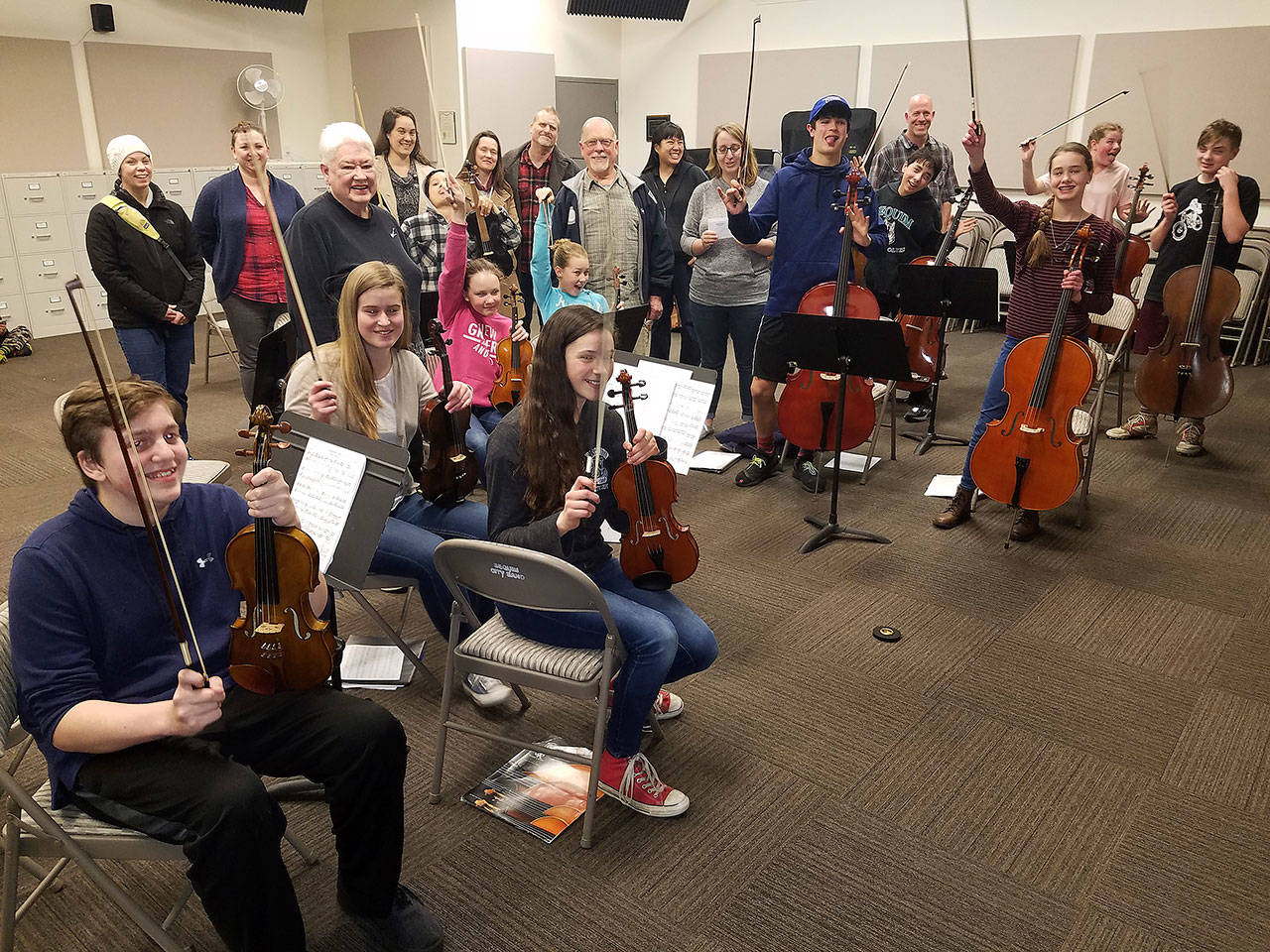 The Sequim Community Christmas Chorus recently made a $1,500 donation to the Sequim Community Orchestra’s String Kids program.