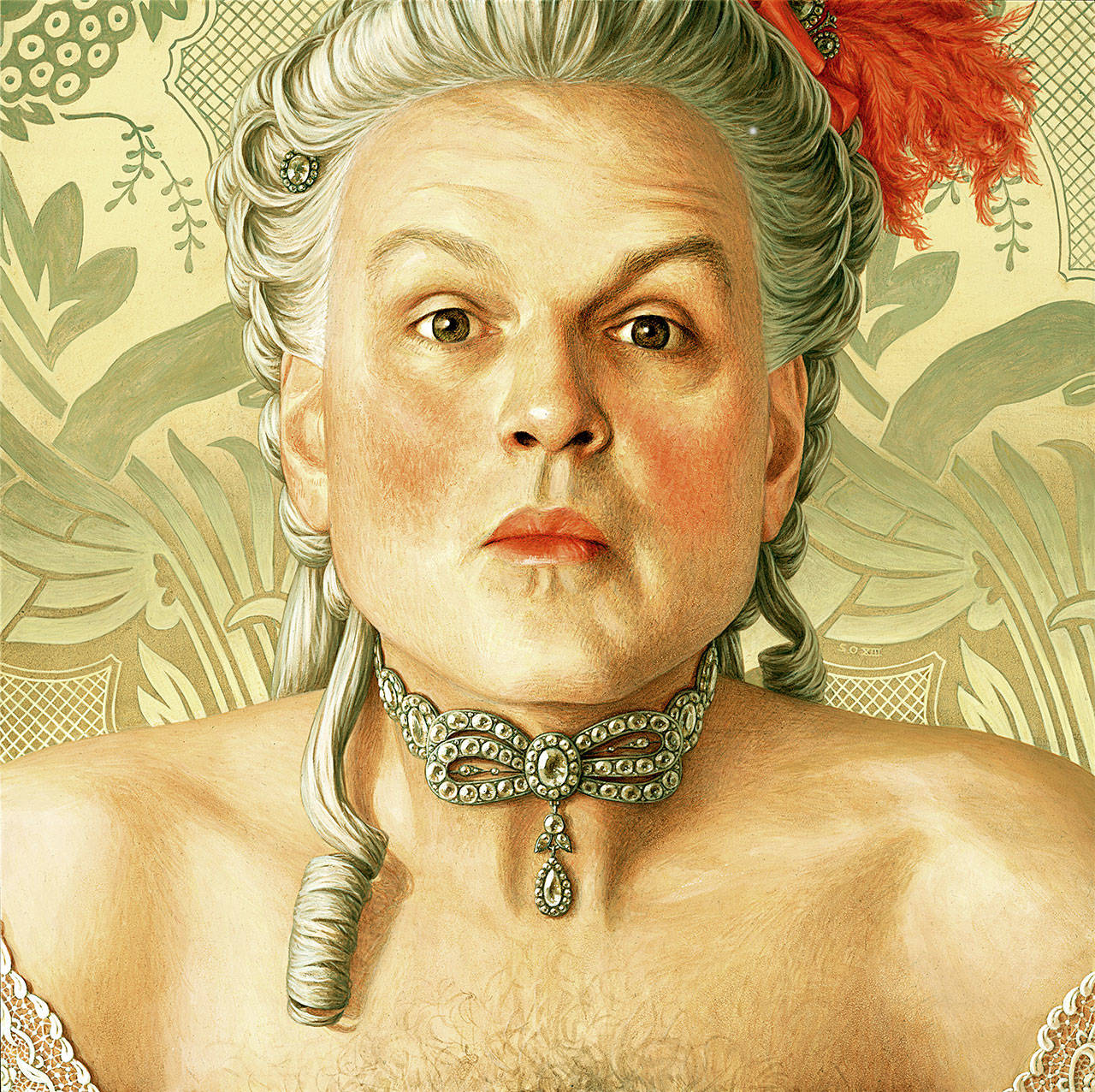 The paintings of Stephen ODonell who says he is often referred to as the man in a dress artist will go on exhibit at Peninsula College on Tuesday.