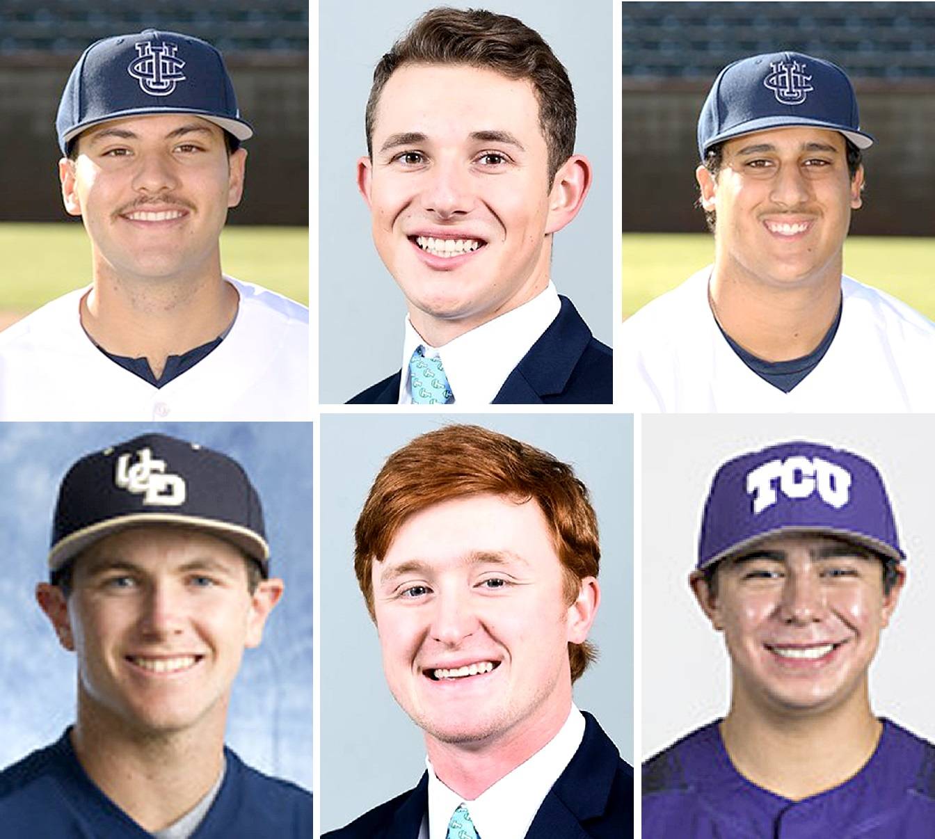 Meet the newest Lefties signees. Clockwise, from top right, are Jacob Castro, Michael Specich Jr., Andre Antone, David Langer, David Bedgood, Tristan Hanoian.
