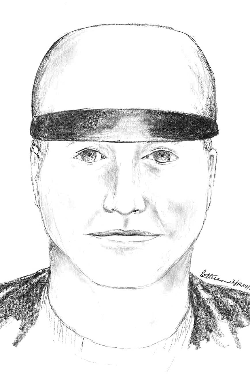 Clallam County Sheriffs Office                                Forensic composite sketch of one of two male subjects suspected in an assault.