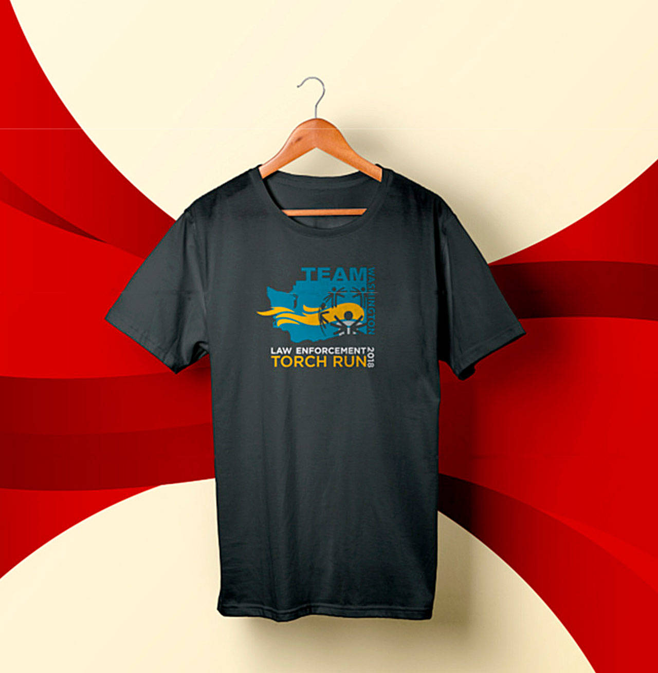 Local law enforcement agencies are selling these annual torch run T-shirts as a fundraiser for local Special Olympics teams.