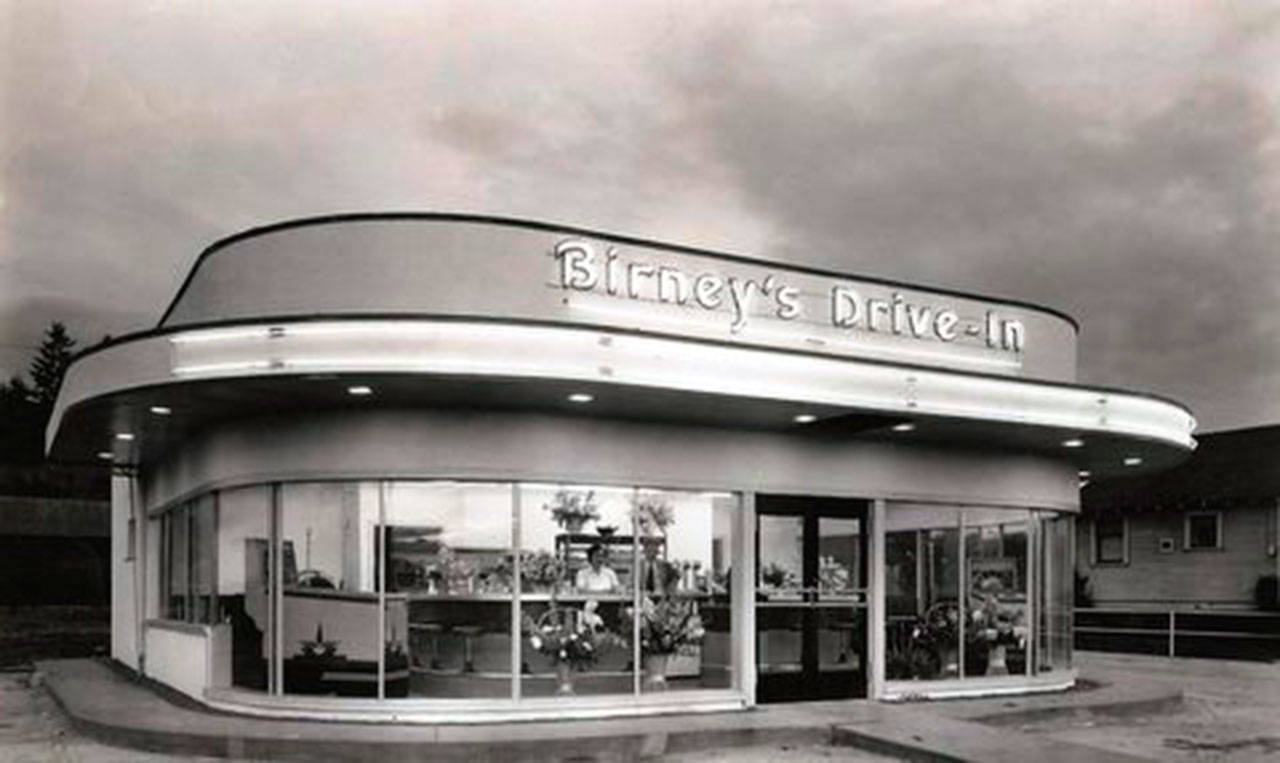 Birneys Drive-in is shown in 1947 in Port Angeles. (Greg Higgerson)