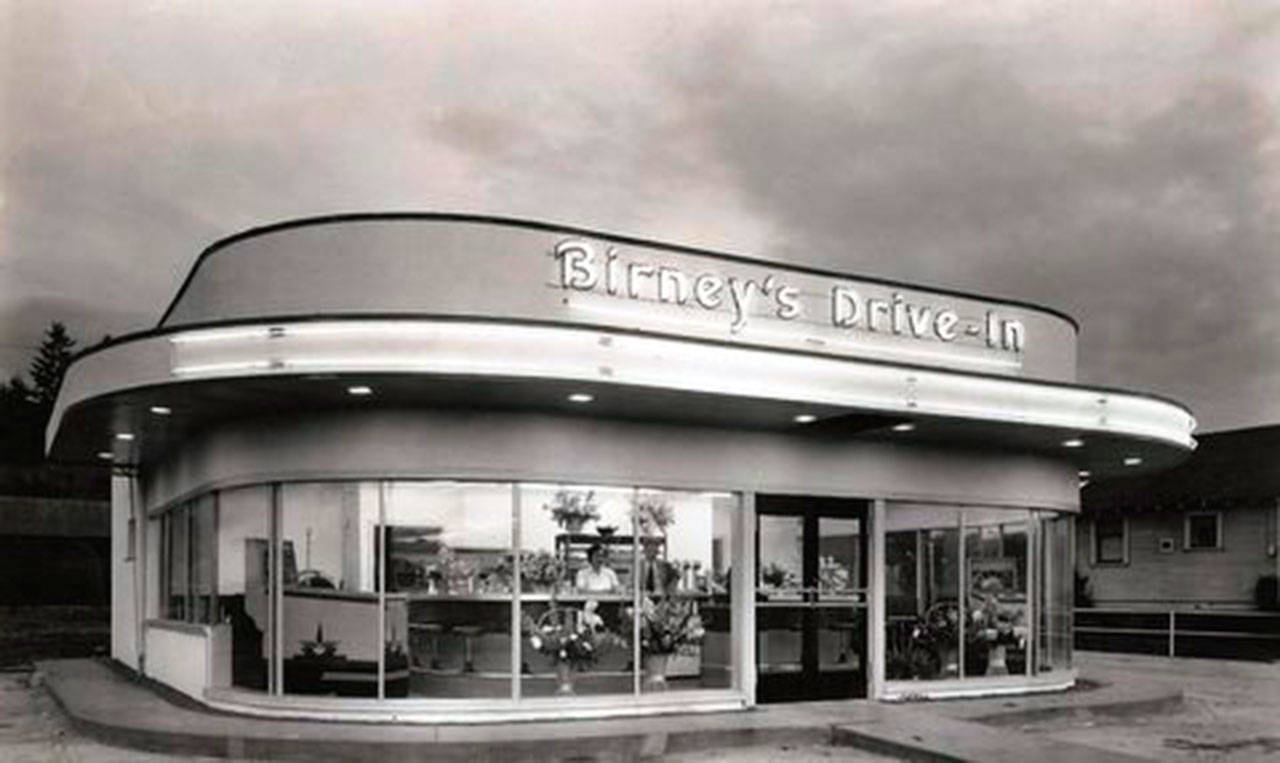 Birney’s Drive-in is shown in 1947 in Port Angeles. (Greg Higgerson)