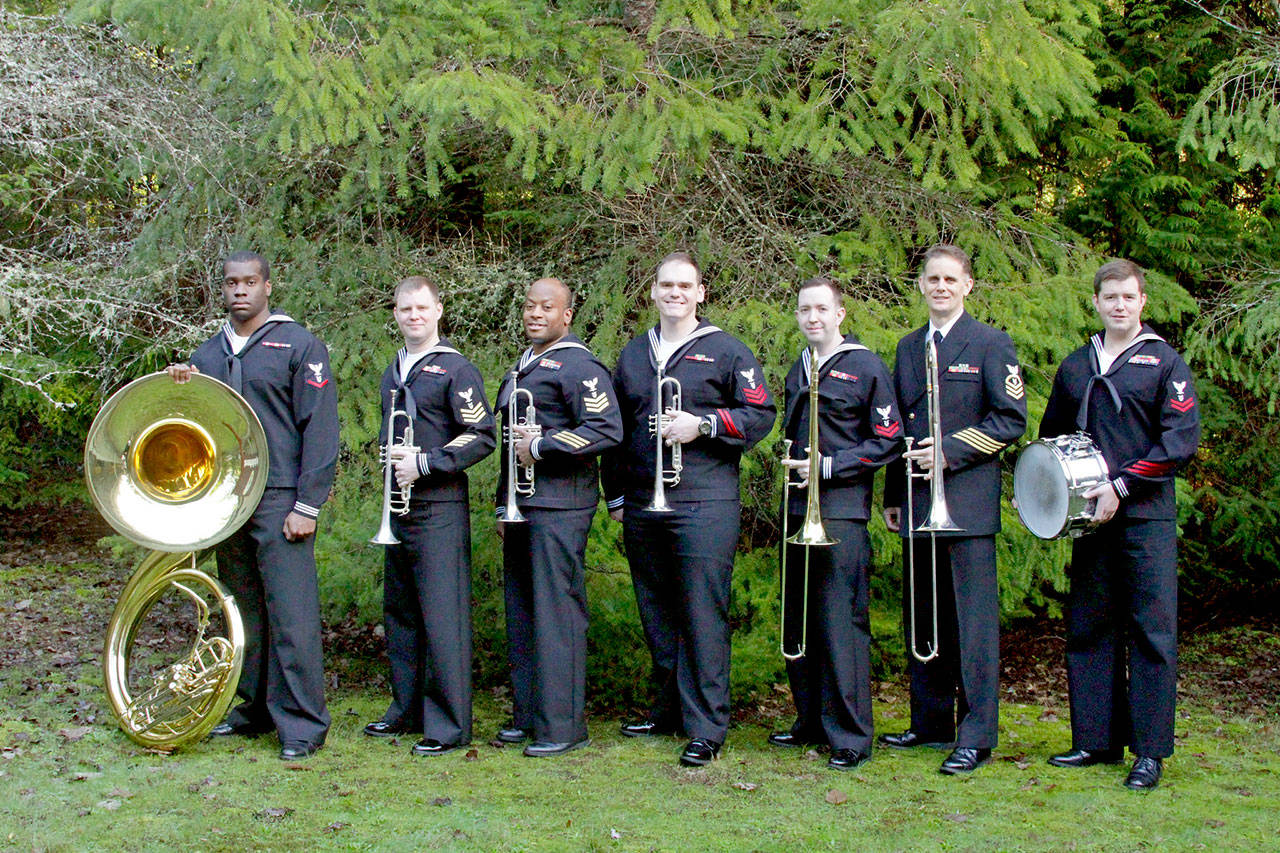 Navy Band Northwest’s Brass Band will perform in Port Angeles this weekend during during the Maritime Festival. (Navy Band Northwest)