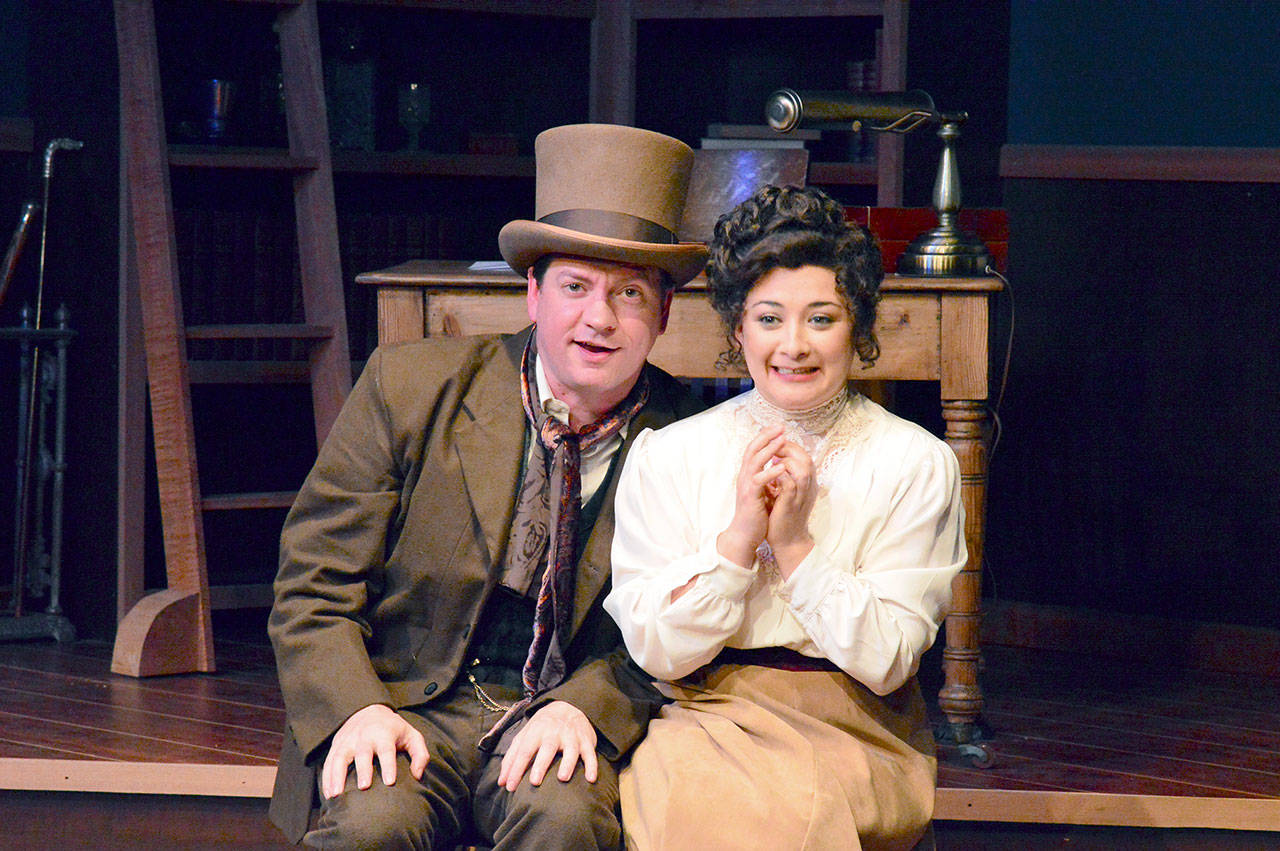 “Daddy Long Legs” pairs Vince Wingerter and Christa Holbrook on a wild ride at Port Townsend’s Key City Playhouse. (Diane Urbani de la Paz/for Peninsula Daily News)