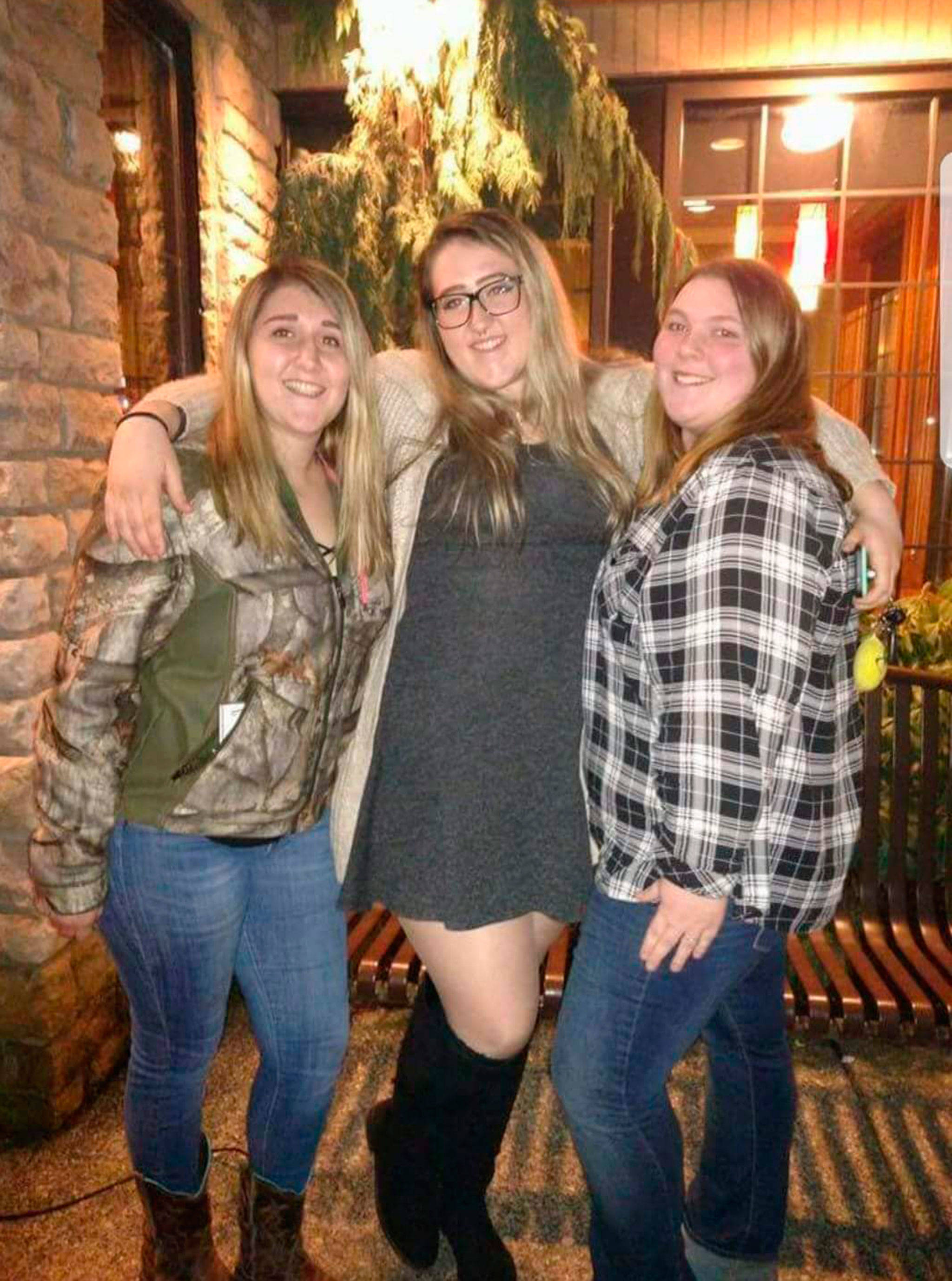 Brooke Bedinger, right, poses in a photo with her cousins Andrea Kienholz, left, and Tristi Kienholz who were close with Brooke growing up until present. Andrea and Tristi say they shared a sisterly bond with Brooke. Submitted photo