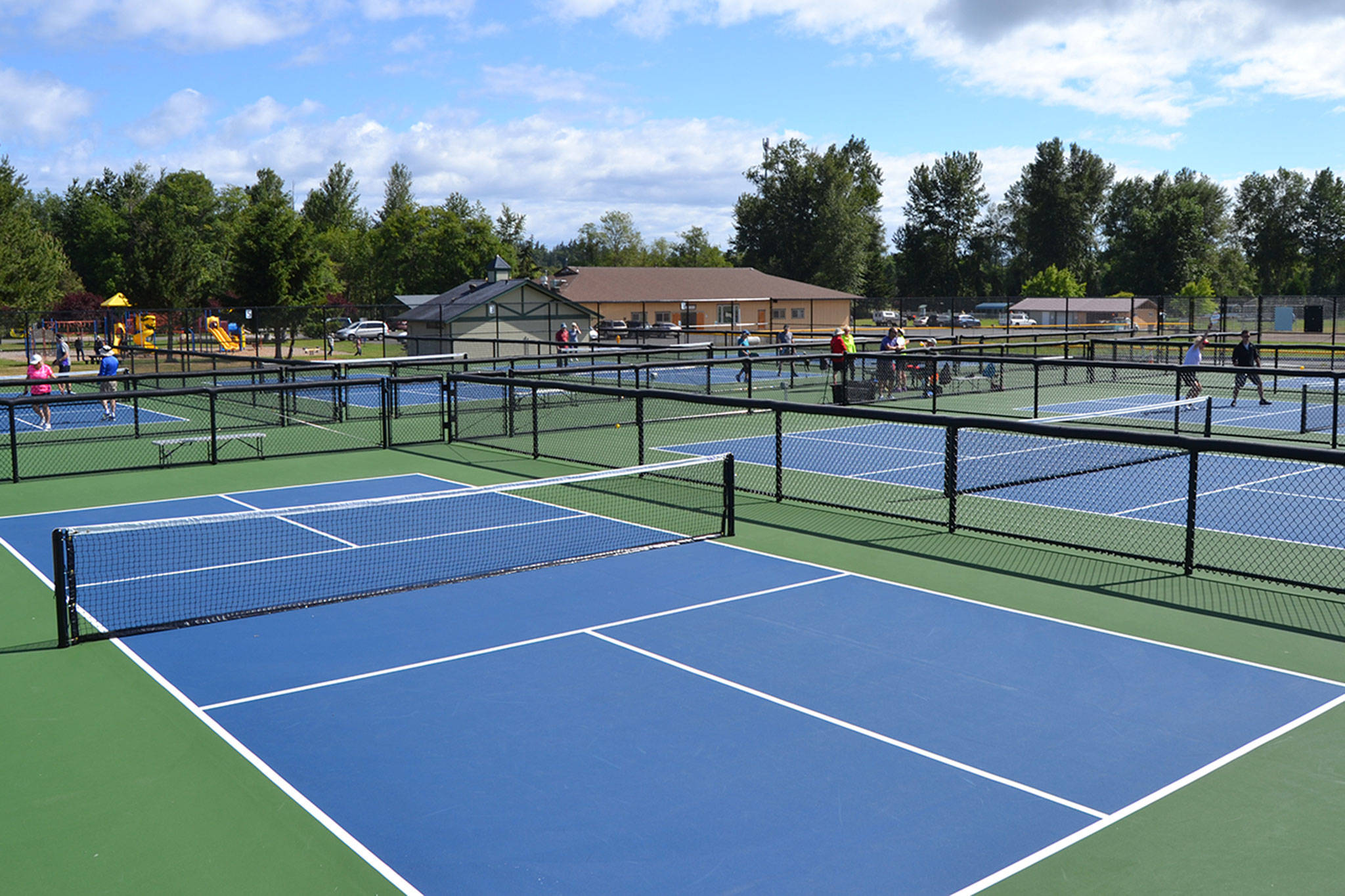 The newest addition to Carrie Blake Community Park, pickleball courts, opened to the public on June 28. Michael Dashiell/Olympic Peninsula News Group