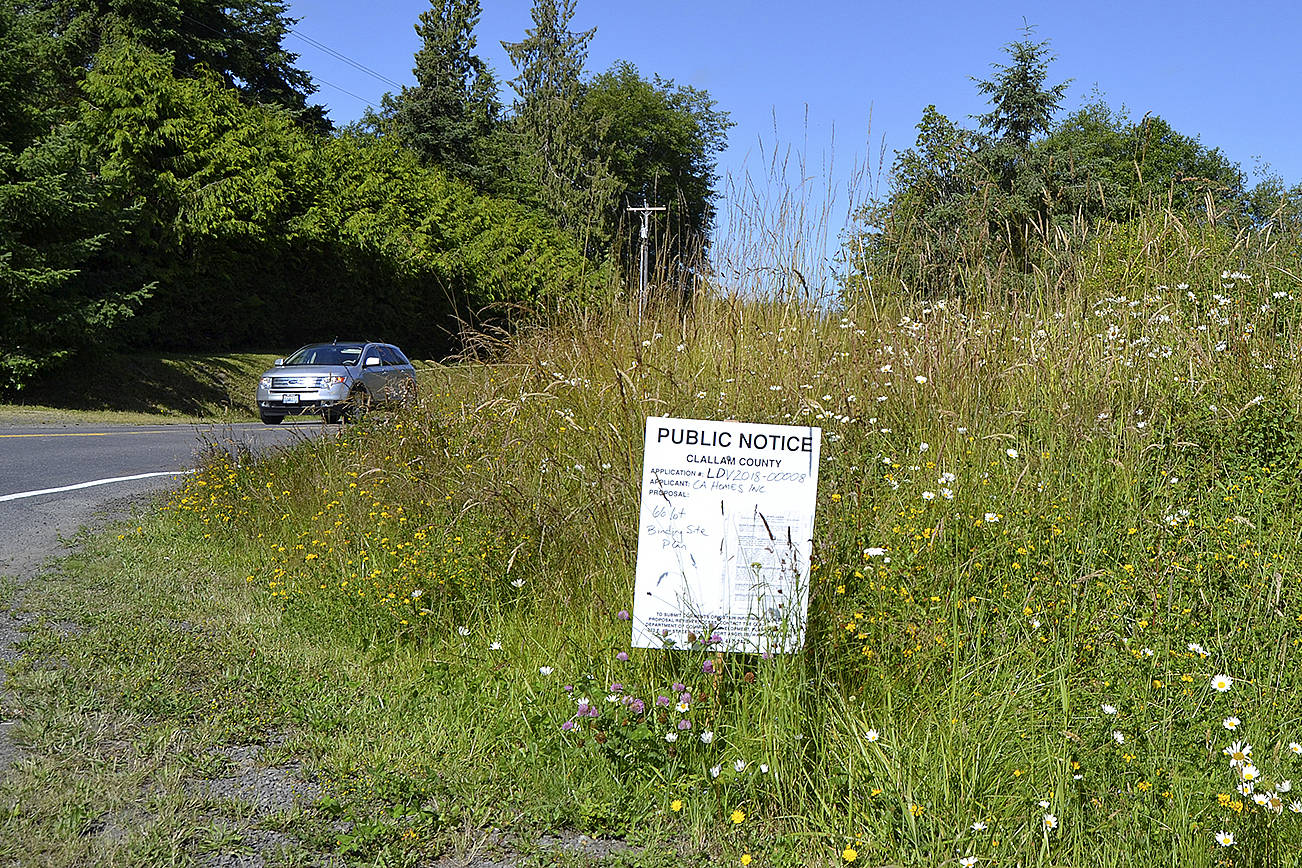 Whether 66 manufactured homes for residents 55 and older can be constructed in Carlsborg at the corner of Atterberry and Hooker roads will be determined by July 26 by Clallam County Hearing Examiner Andrew Reeves. (Matthew Nash/Olympic Peninsula News Group)
