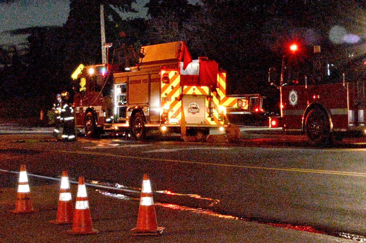 An early- morning fire was extinguished after it broke out under a store.