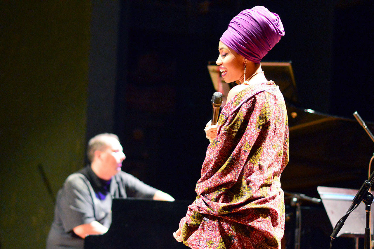 Jazzmeia Horn of New York City sings in a couple of Jazz Port Townsend shows at Fort Worden State Park this weekend. (Diane Urbani de la Paz/for Peninsula Daily News)
