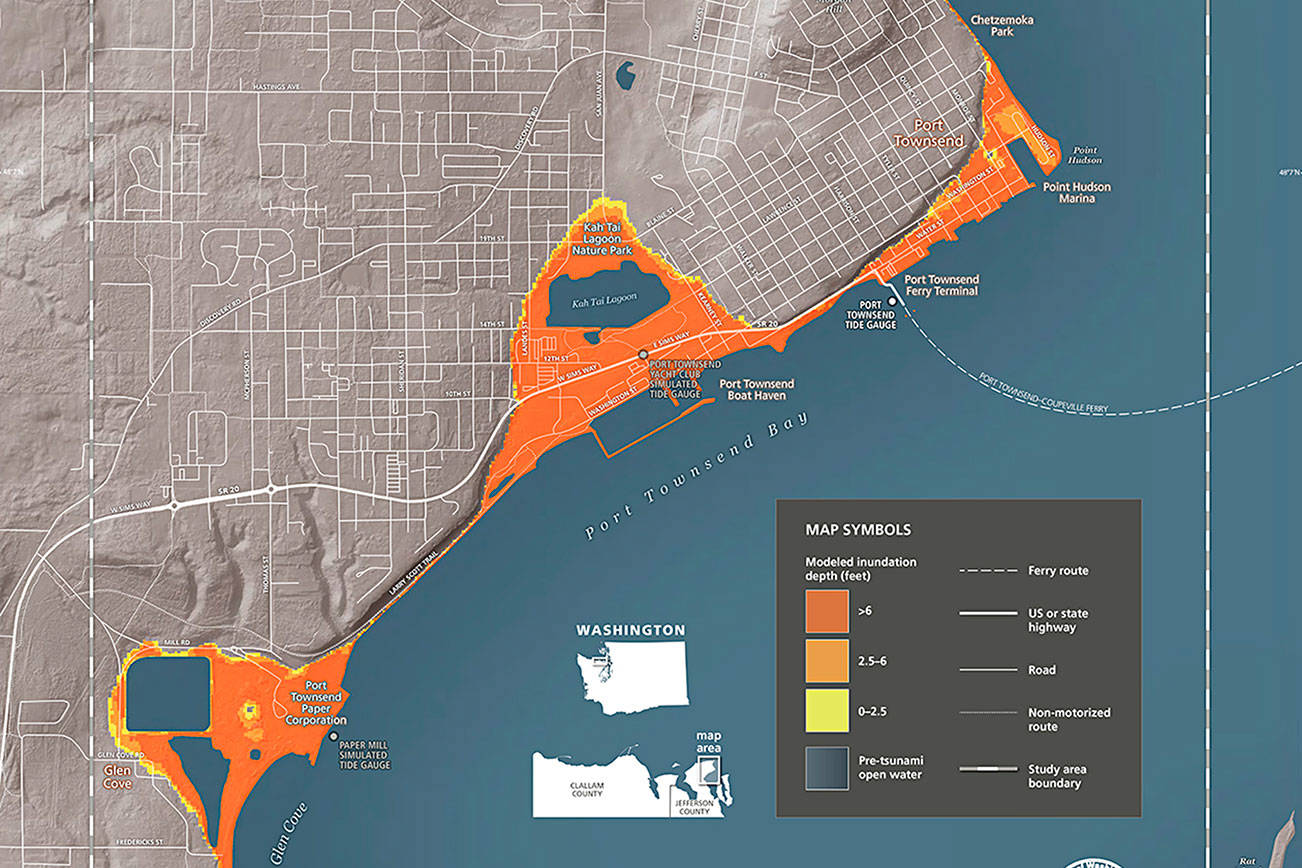 New maps project tsunamis hitting Port Angeles, Port Townsend