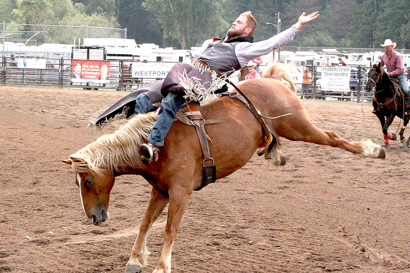 SPORTS SHOT: Clallam County rodeo bareback rider
